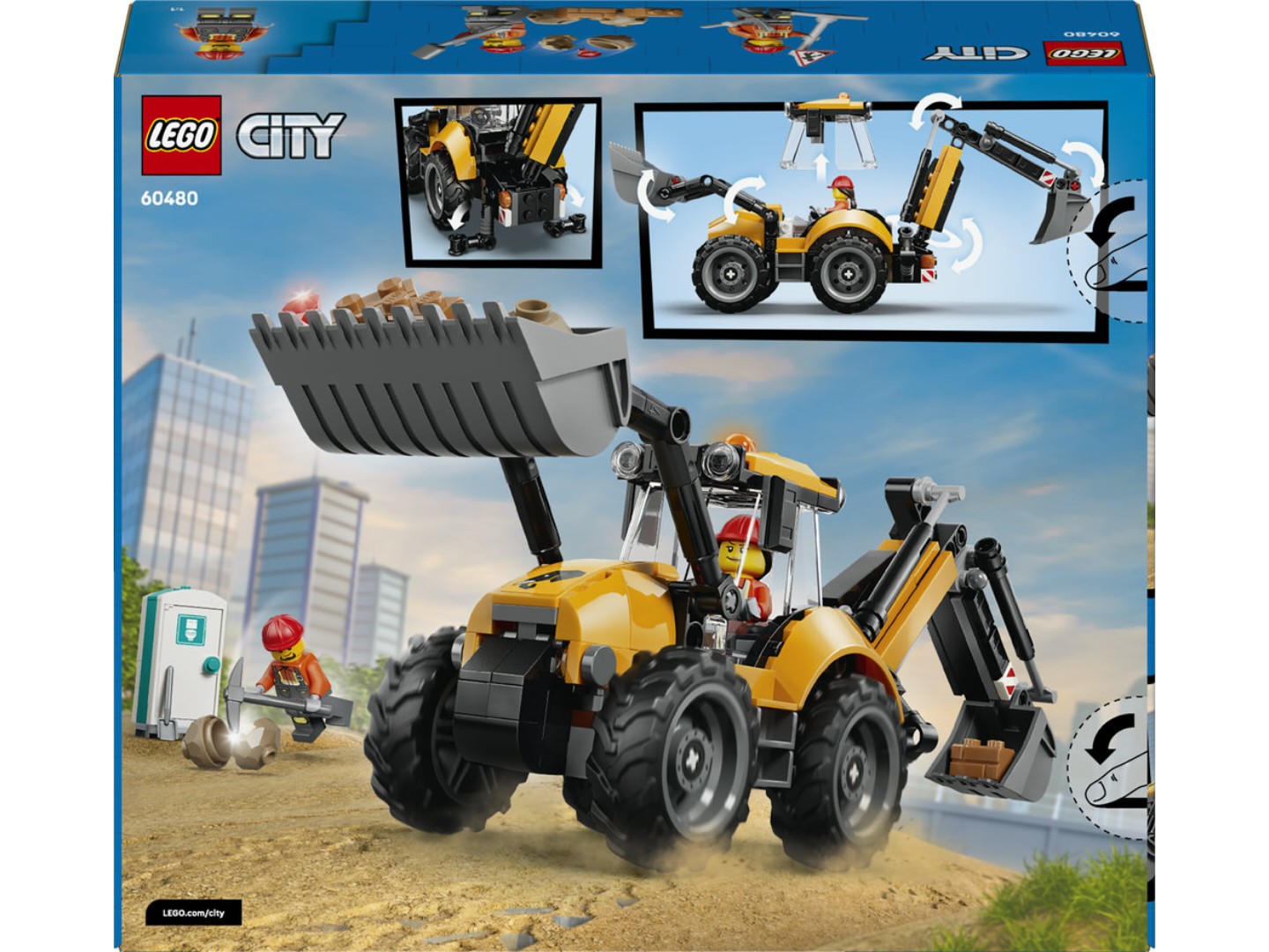 Конструктор LEGO City Жовтий екскаватор-навантажувач (60480) — фото 2