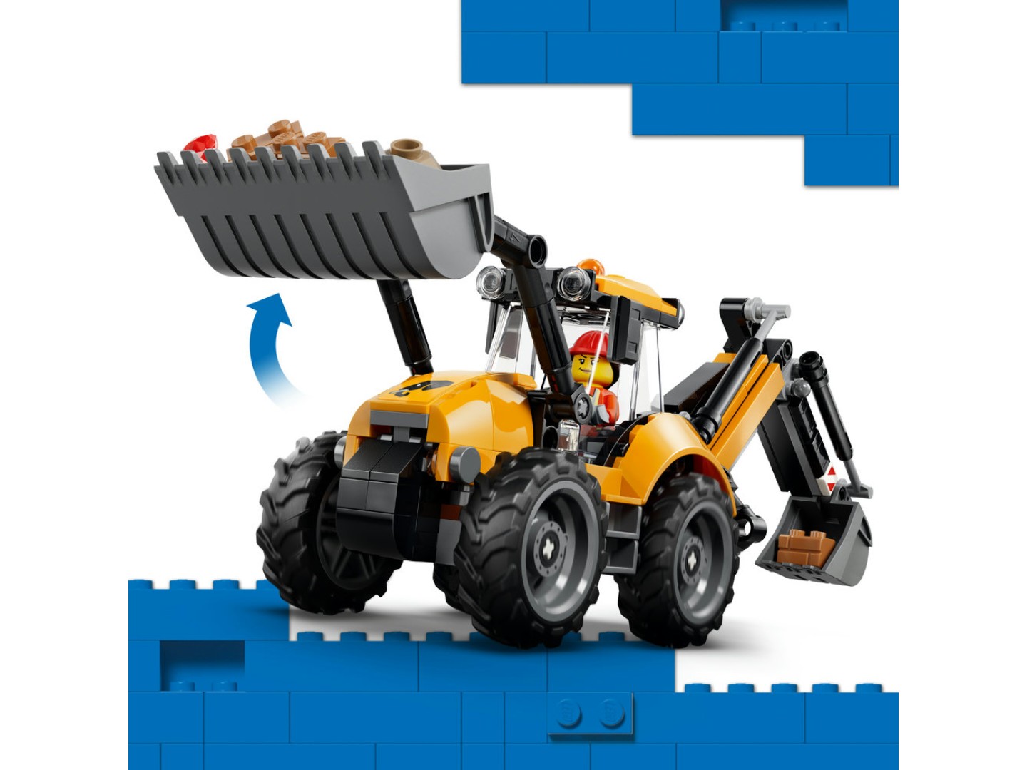 Конструктор LEGO City Жовтий екскаватор-навантажувач (60480) — фото 6