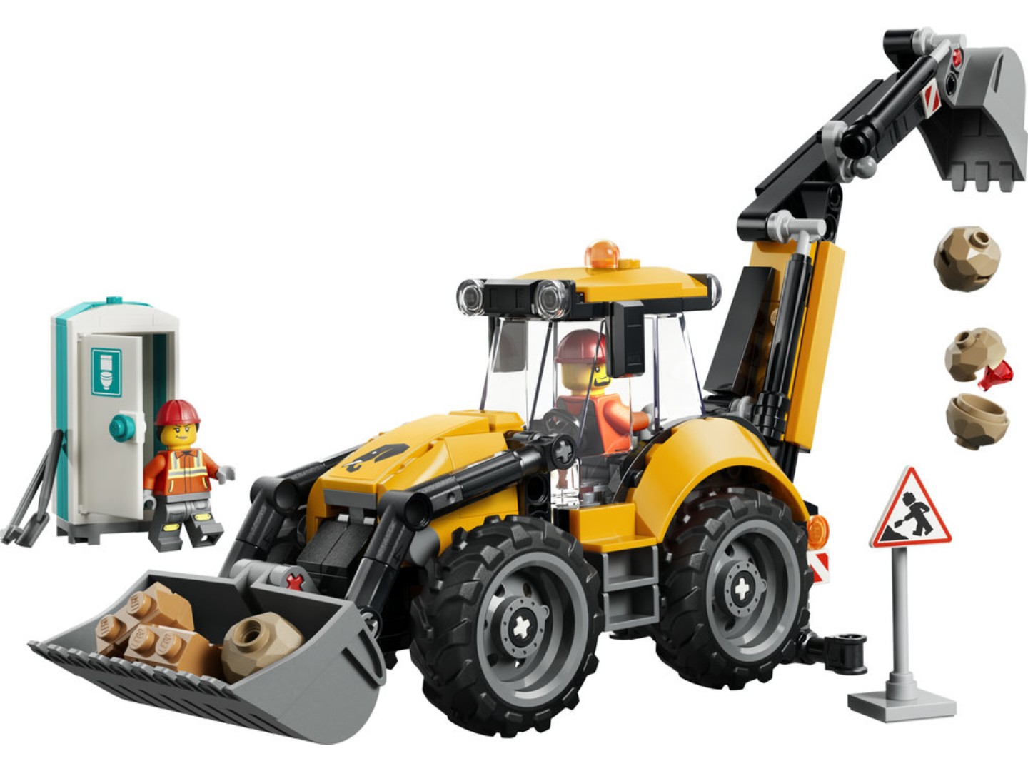 Конструктор LEGO City Жовтий екскаватор-навантажувач (60480) — фото 3