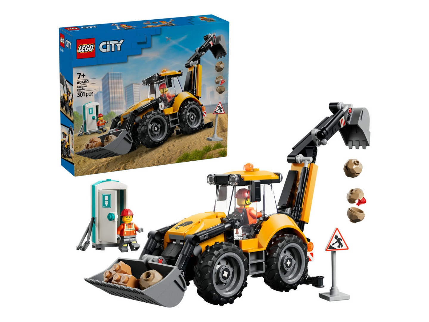 Конструктор LEGO City Жовтий екскаватор-навантажувач (60480) — фото 1