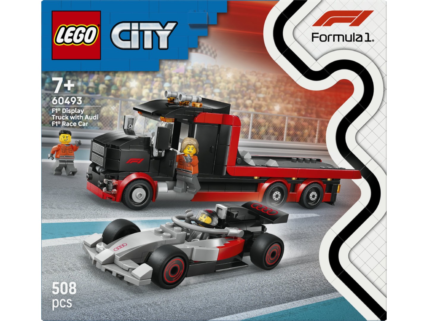 Конструктор LEGO City Вантажівка для демонстрації F1® із перегоновим автомобілем Audi F1® (60493) — фото 11