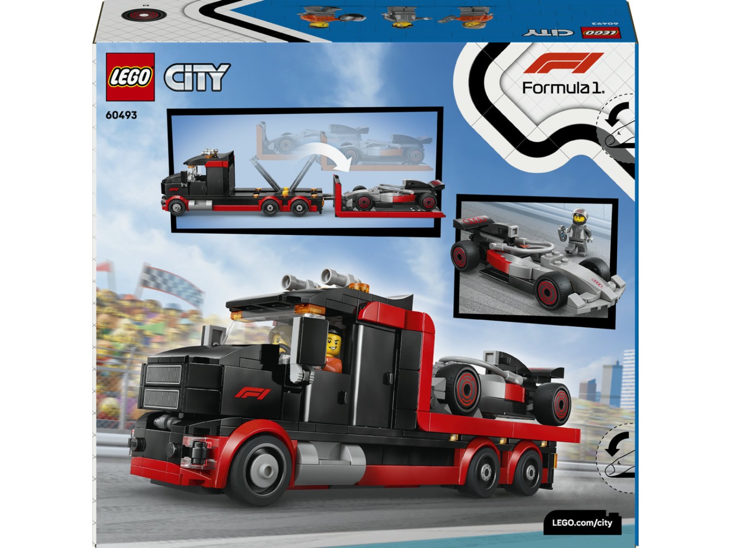Конструктор LEGO City Вантажівка для демонстрації F1® із перегоновим автомобілем Audi F1® (60493) — фото 2