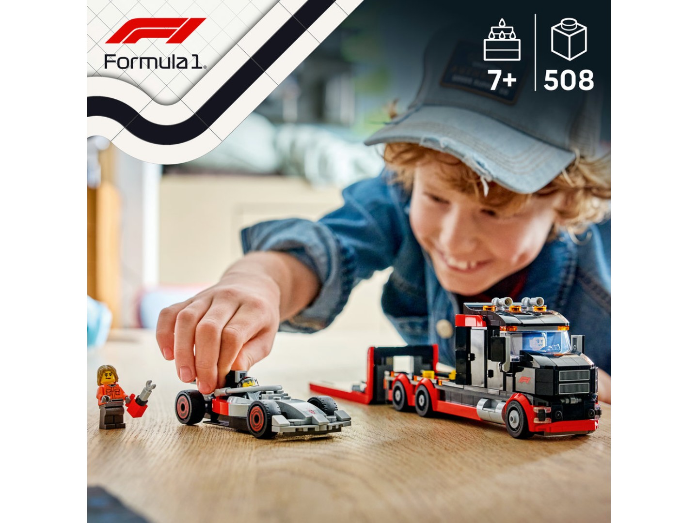 Конструктор LEGO City Вантажівка для демонстрації F1® із перегоновим автомобілем Audi F1® (60493) — фото 4
