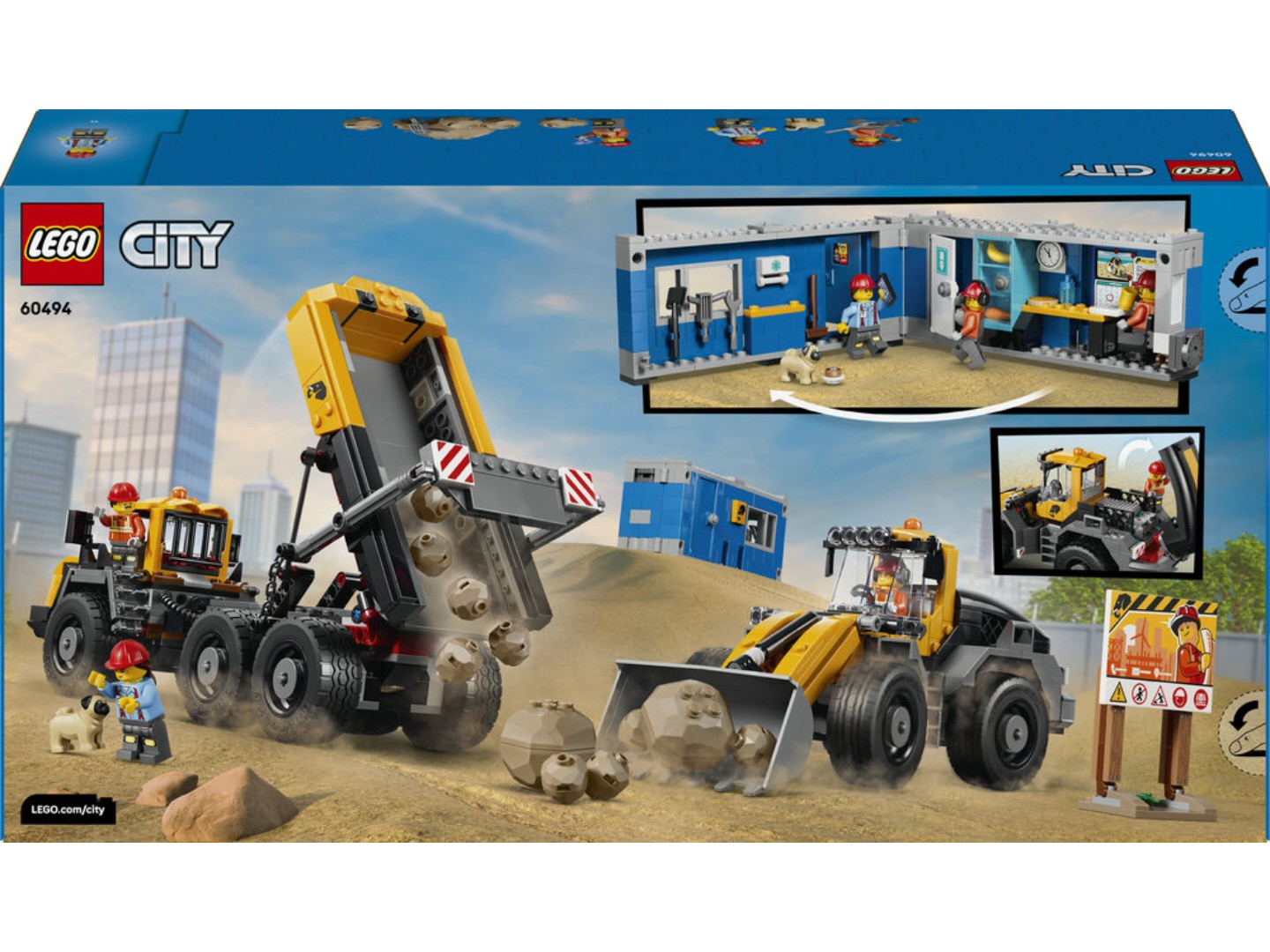 Конструктор LEGO City Самоскид і фронтальний ковшовий навантажувач (60494) — фото 2