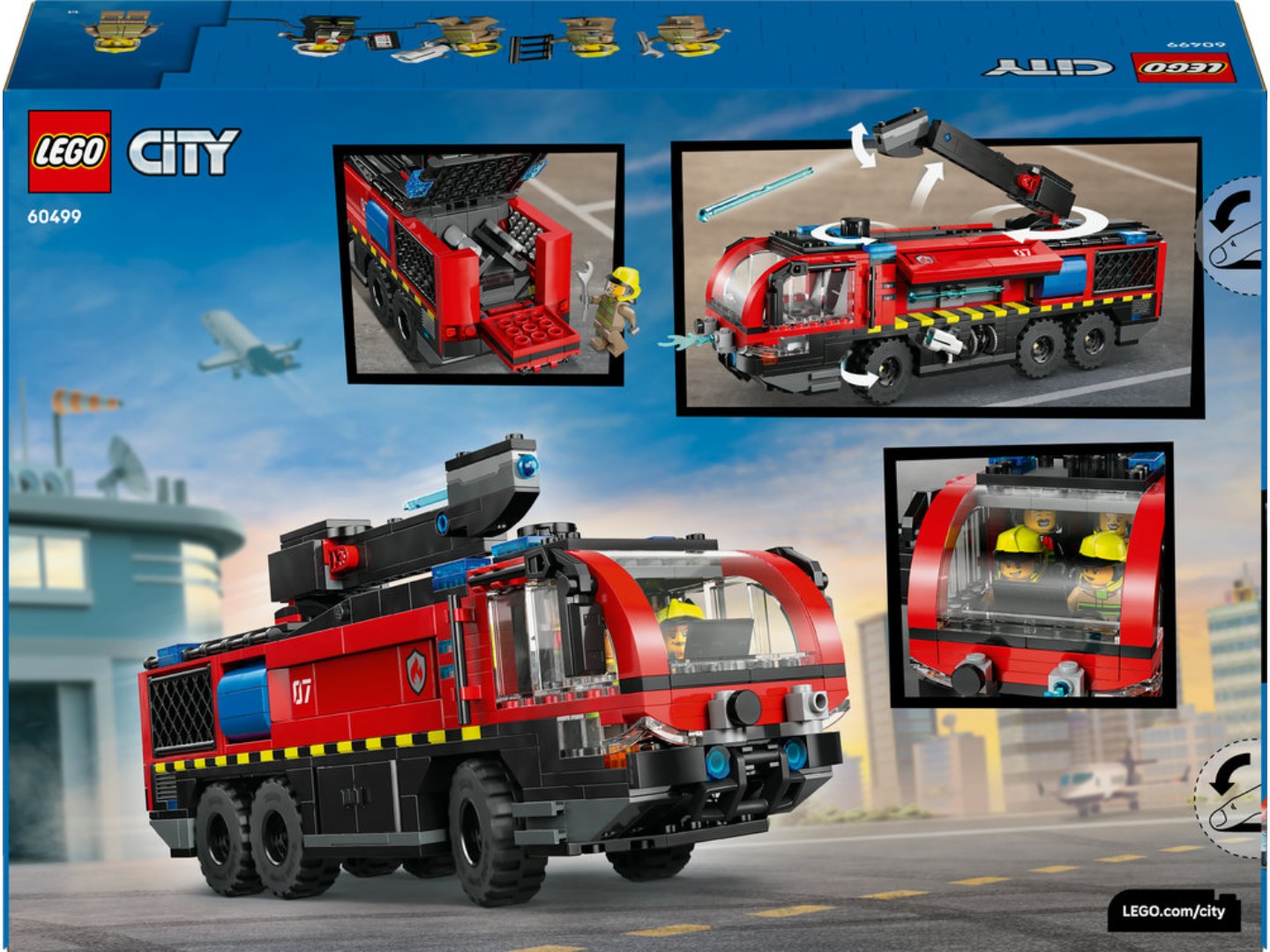Конструктор LEGO City Пожежна вантажівка в аеропорту (60499) — фото 2