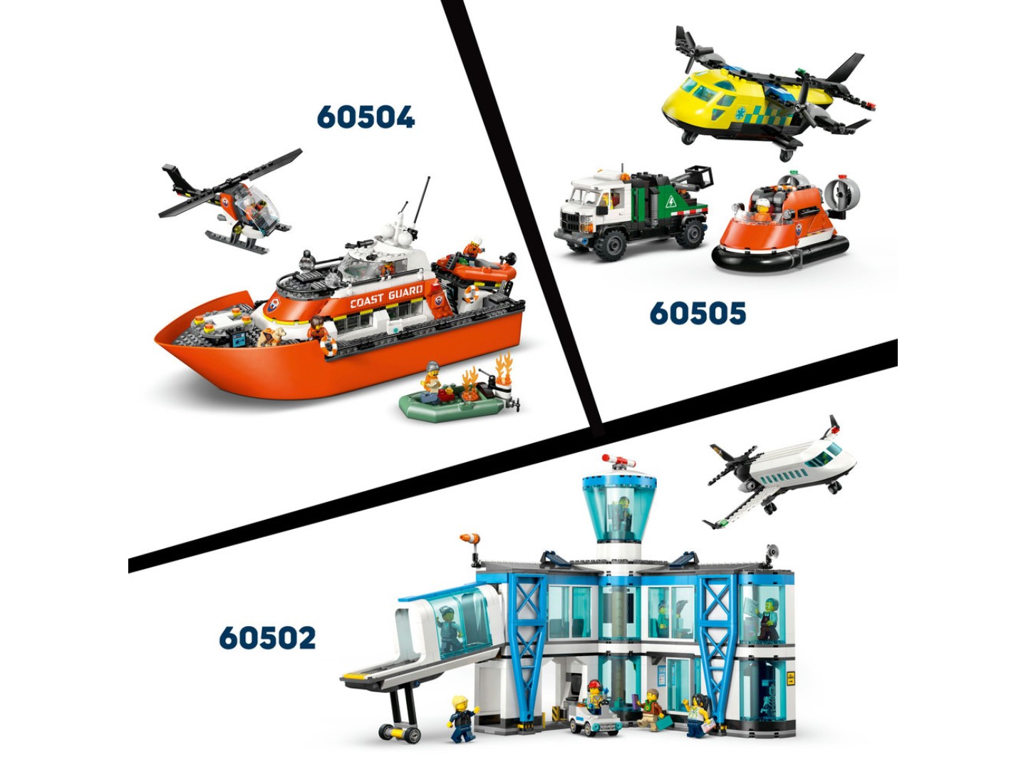 Конструктор LEGO City Ремікс літака, вантажівки та судна на повітряній подушці (60505) — фото 10