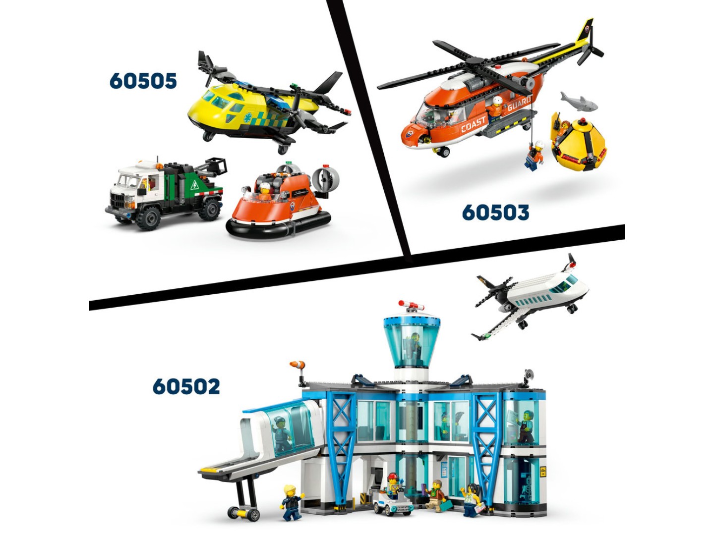 Конструктор LEGO City Ремікс літака, вантажівки та судна на повітряній подушці (60505) — фото 11