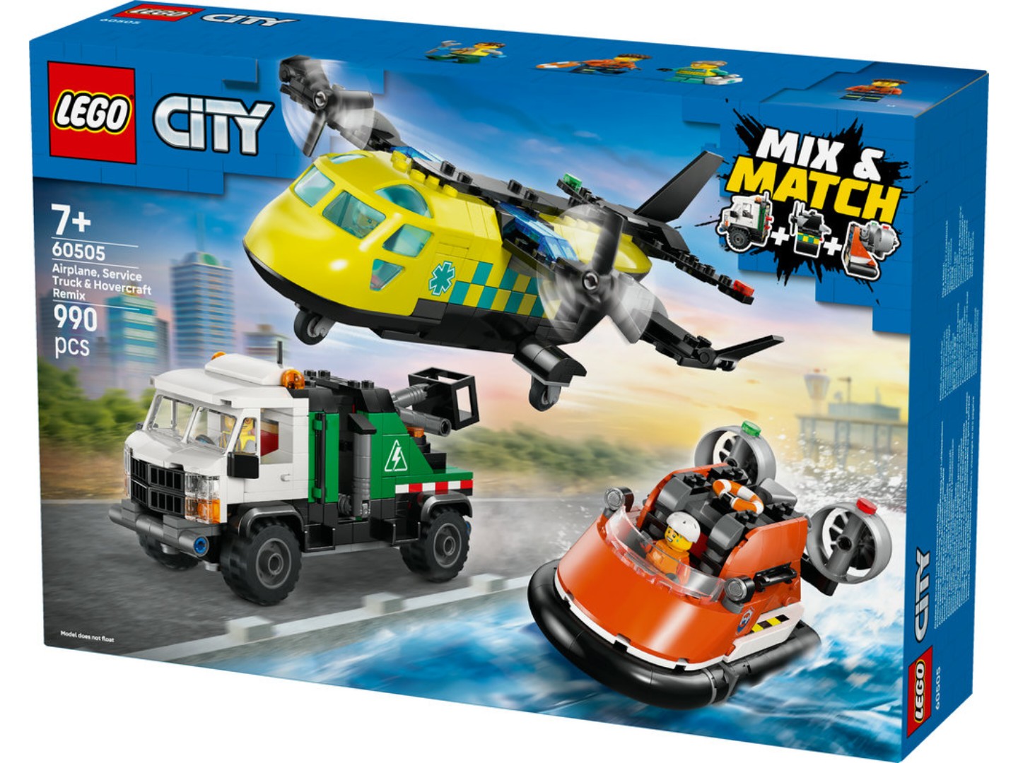 Конструктор LEGO City Ремікс літака, вантажівки та судна на повітряній подушці (60505) — фото 15