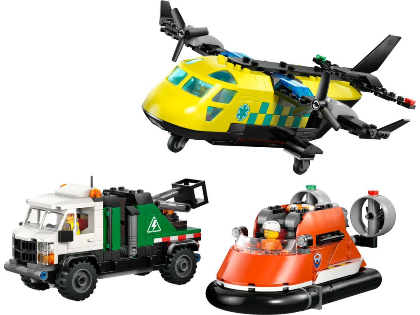 Конструктор LEGO City Ремікс літака, вантажівки та судна на повітряній подушці (60505) — фото 3