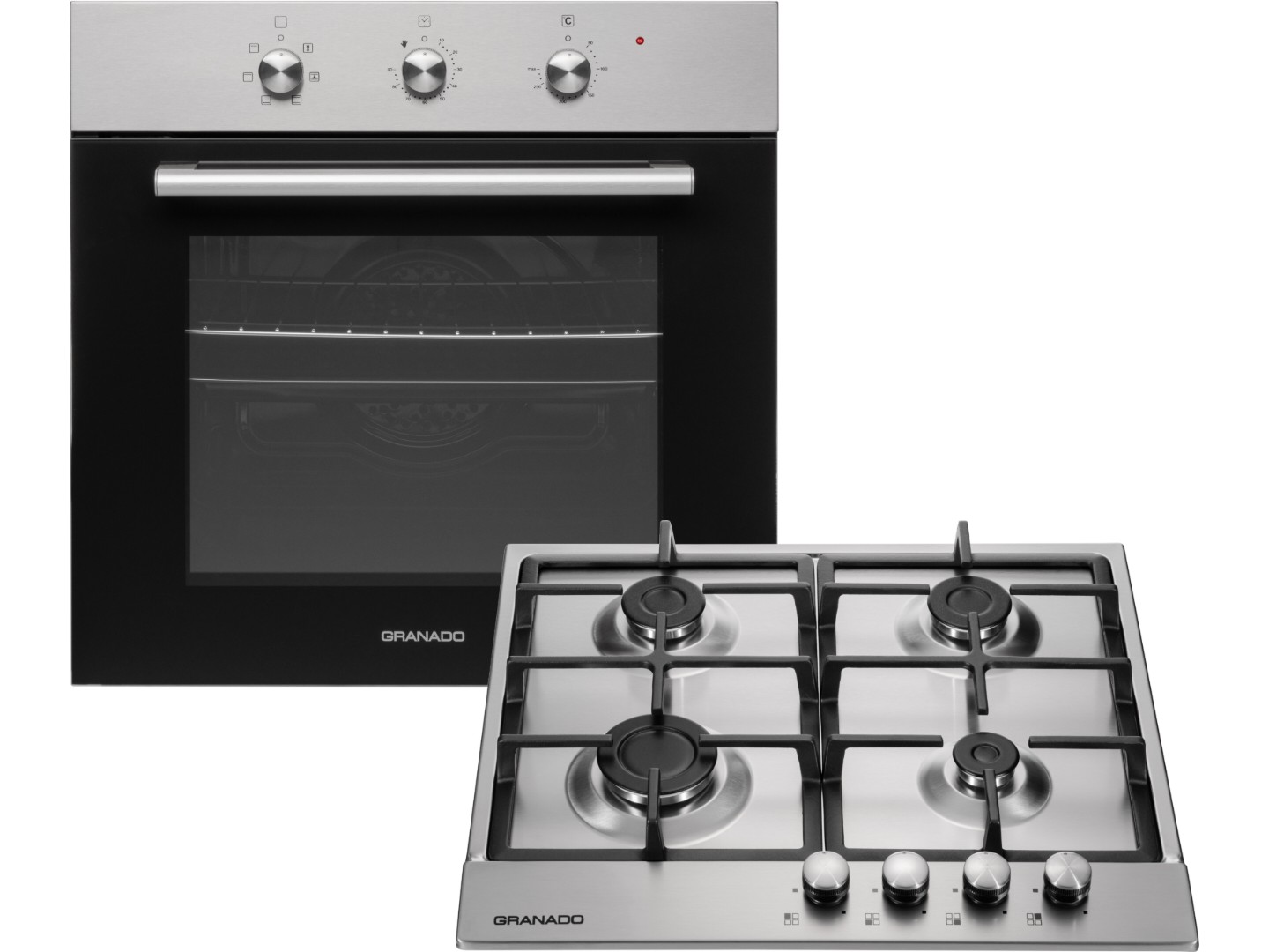 Духова шафа + варильна поверхня газова GRANADO GEO 61-0200 Inox + GGH 61-104 Inox