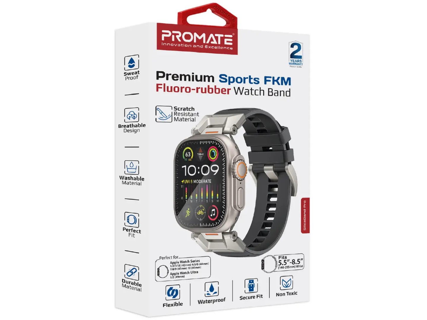 Ремінець для смарт-годинника Promate silicaband-pro.black — фото 6