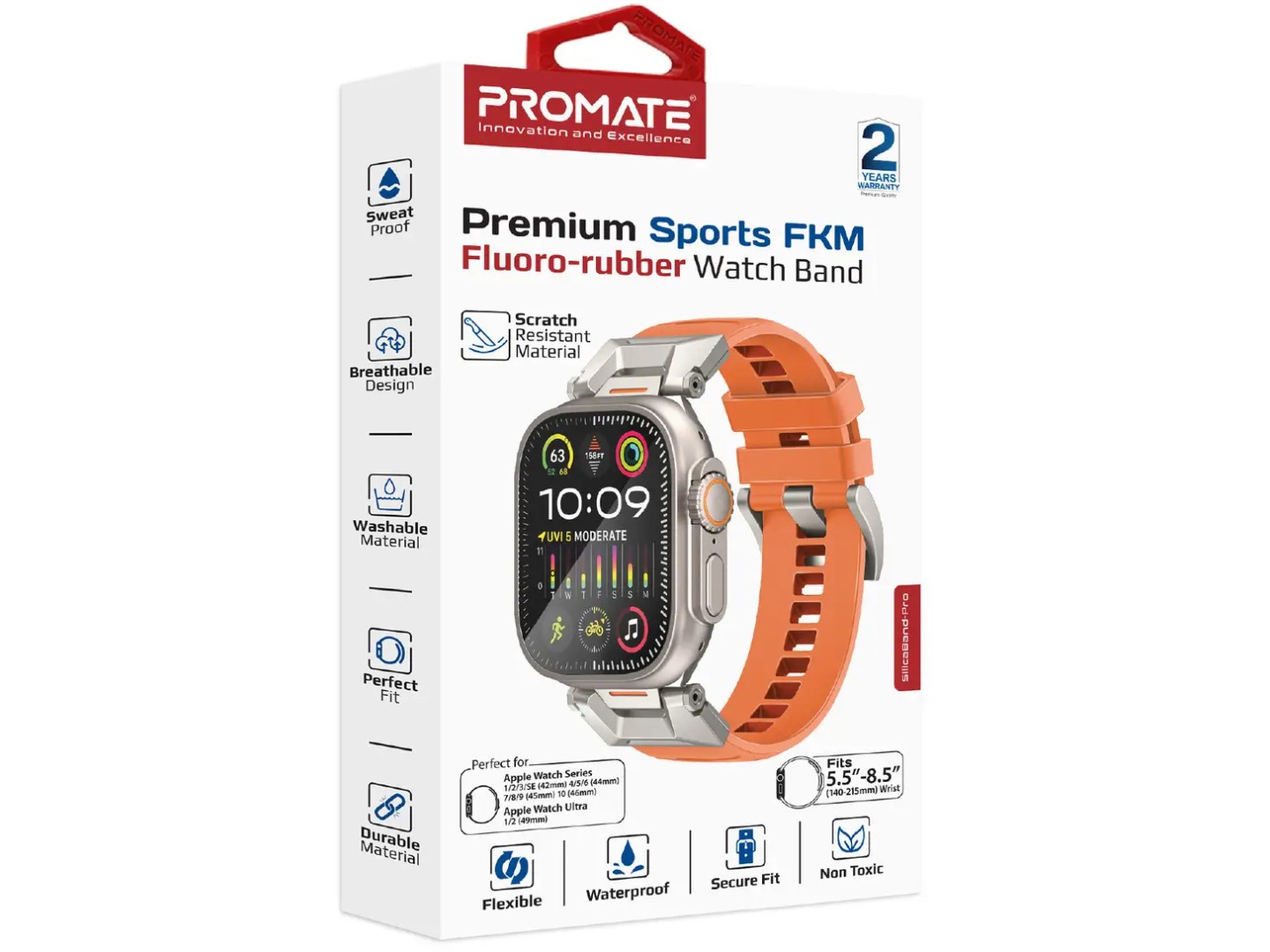 Ремінець для смарт-годинника Promate silicaband-pro.orange — фото 6