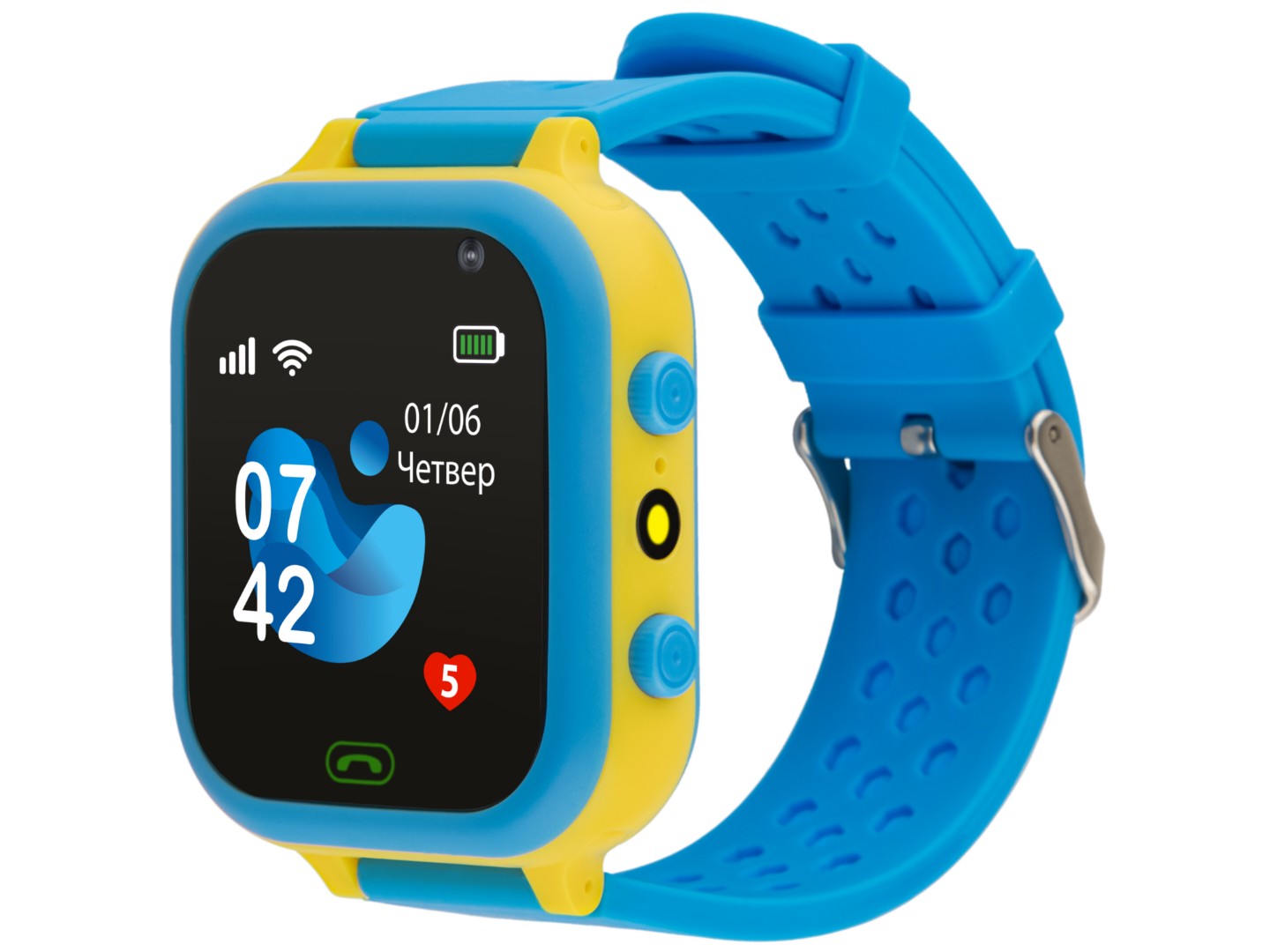 Дитячий годинник AmiGo GO009 GLORY Camera+LED WIFI Blue-Yellow