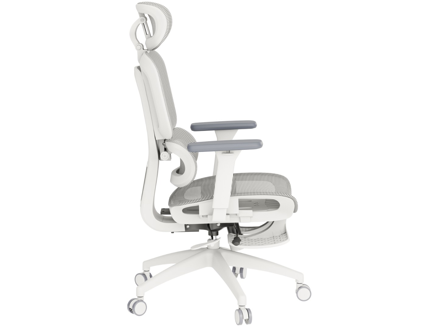Крісло офісне OfficePro Skyline Footrest (OC750-W-LG-LG) White/Light Gray — фото 17