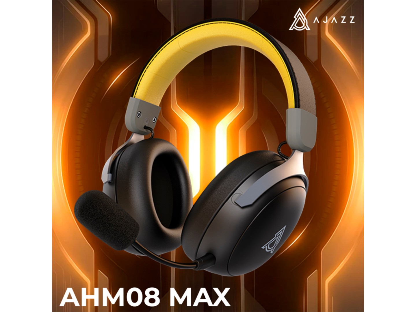 Гарнітура бездротова ігрова Ajazz AHM08 MAX 3-Mode Black (AHM08-MAX-BGY) — фото 2