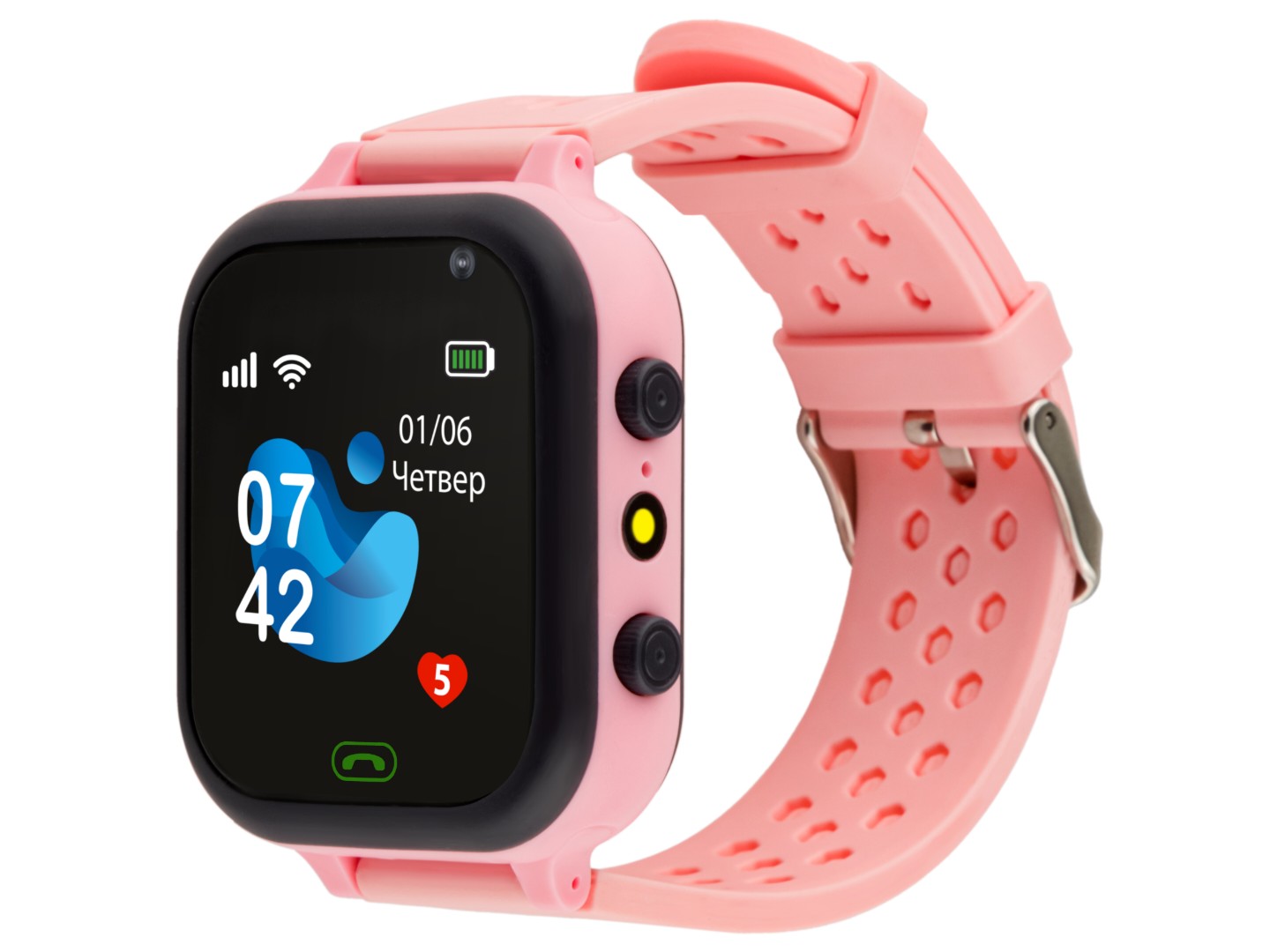 Дитячий годинник AmiGo GO009 Camera+LED WIFI Pink