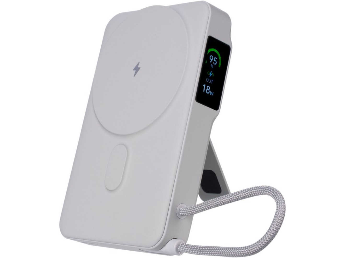 Батарея мобільна Gelius Fluxen GP-PBW120 Magnetic Wireless Charge Qi2 15W 10000mAh Grey (101699)