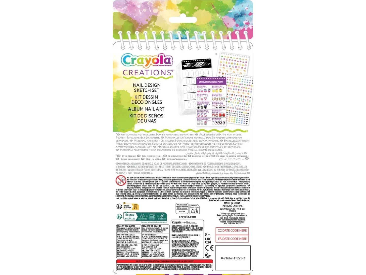 Набір для нігтів Crayola Creations Нейл-Арт з наліпками 30 стор. (04-1275) — фото 2