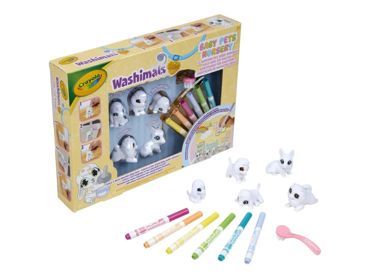 Набір для декупажу та розпису Crayola Washimals Домашні тваринки з фломастерами 5 шт. (74-7516) — фото 3