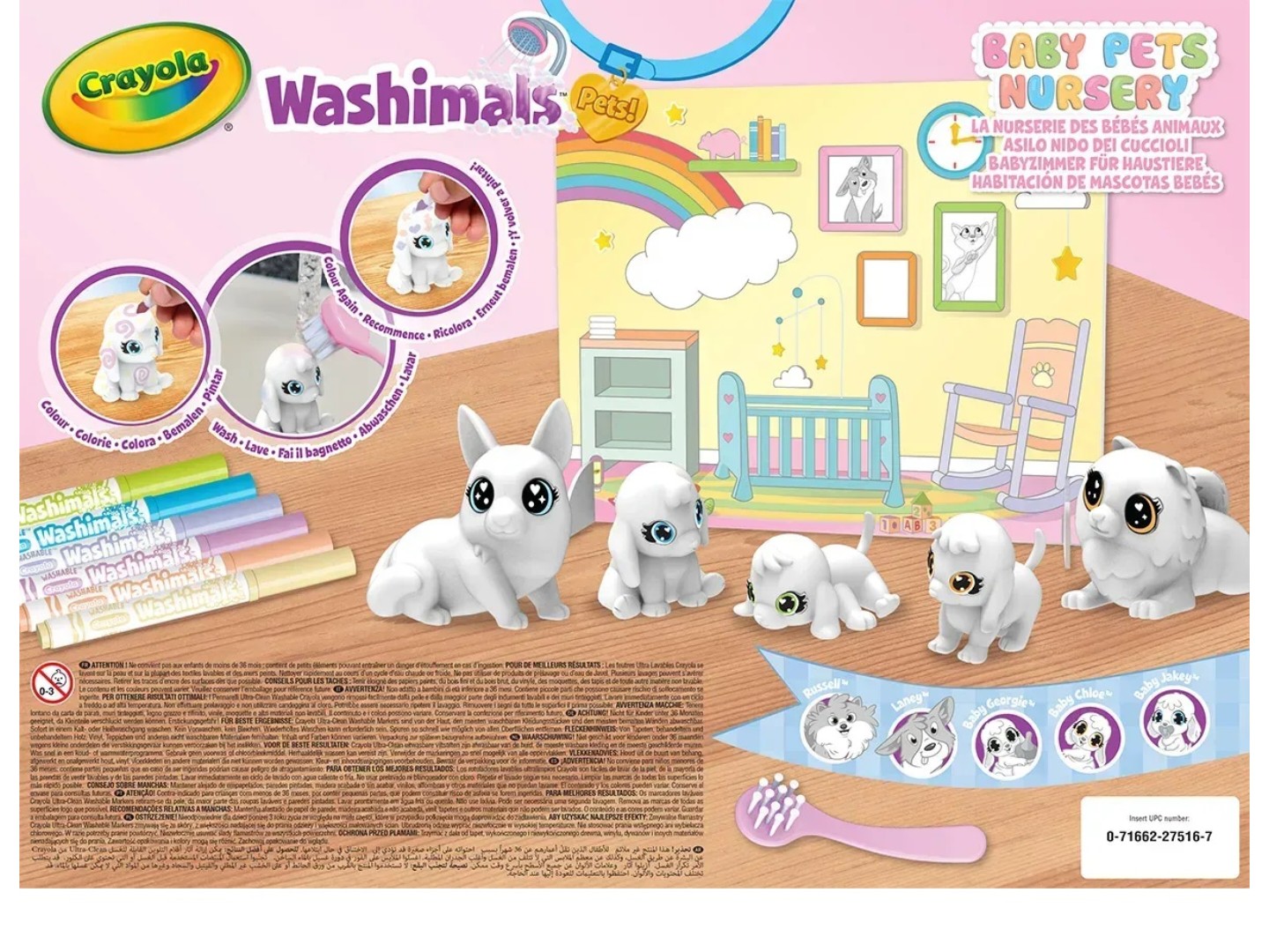 Набір для декупажу та розпису Crayola Washimals Домашні тваринки з фломастерами 5 шт. (74-7516) — фото 5