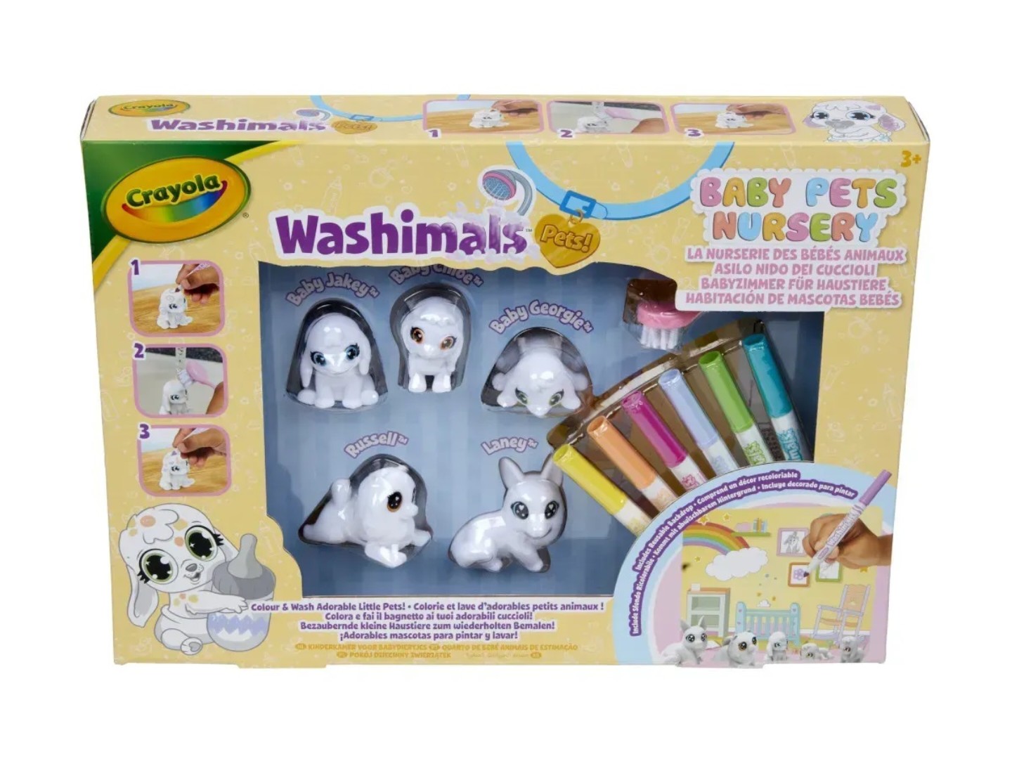 Набір для декупажу та розпису Crayola Washimals Домашні тваринки з фломастерами 5 шт. (74-7516) — фото 12