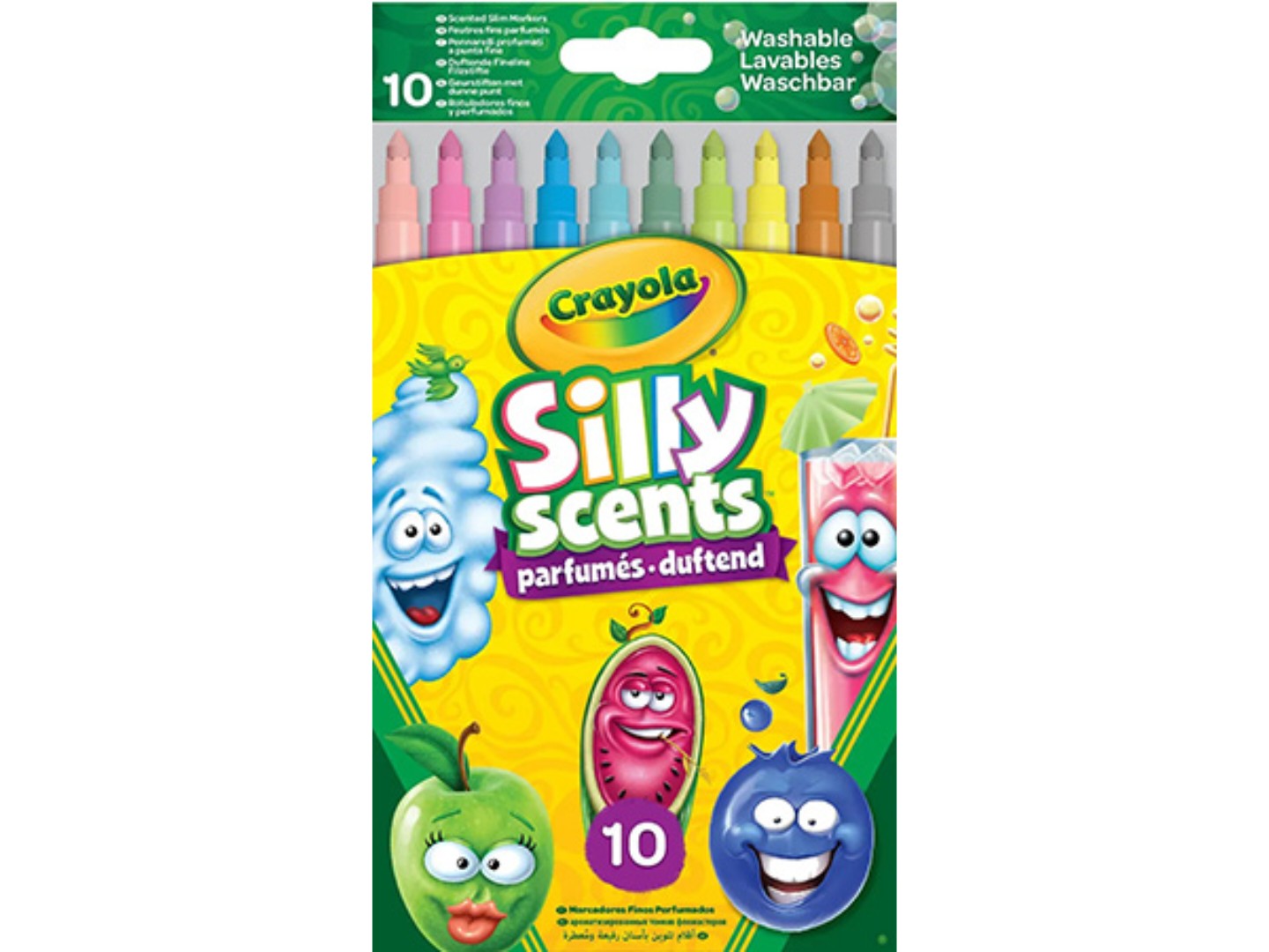 Фломастери Crayola Silly Scents тонка лінія (washable) з ароматом 10 шт. (58-5071G) — фото 1