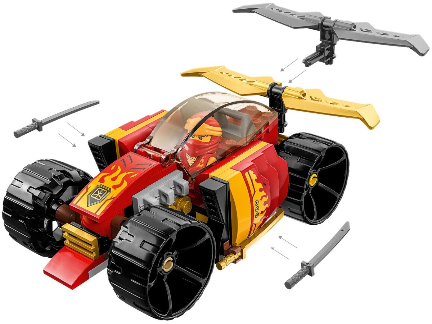 Конструктор LEGO Ninjago Гоночний автомобіль ніндзя Кая EVO (71780) — фото 9