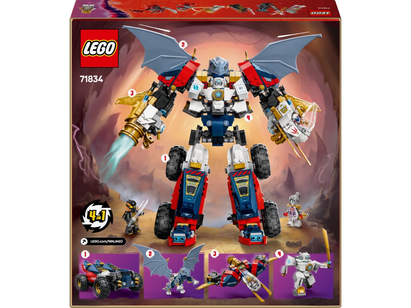 Конструктор LEGO Ninjago Ультраобʼєднувальний робот Зейна (71834) — фото 2