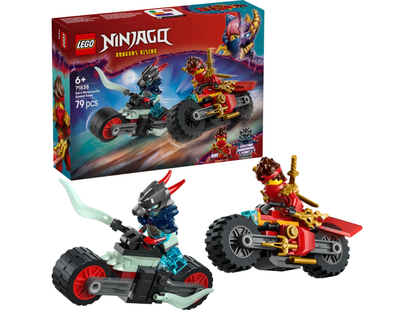 Конструктор LEGO Ninjago Швидкісні перегони Кая на мотоциклі (71838) — фото 1