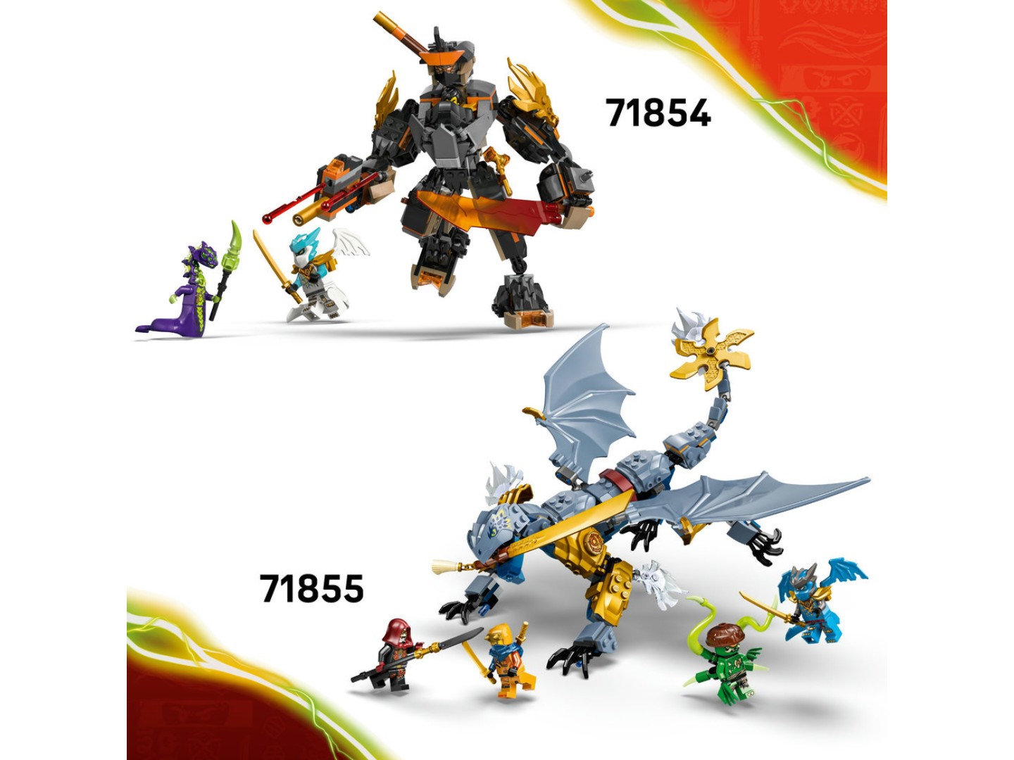 Конструктор LEGO Ninjago Робот Коула для місії і Дракон Зейн (71854) — фото 10