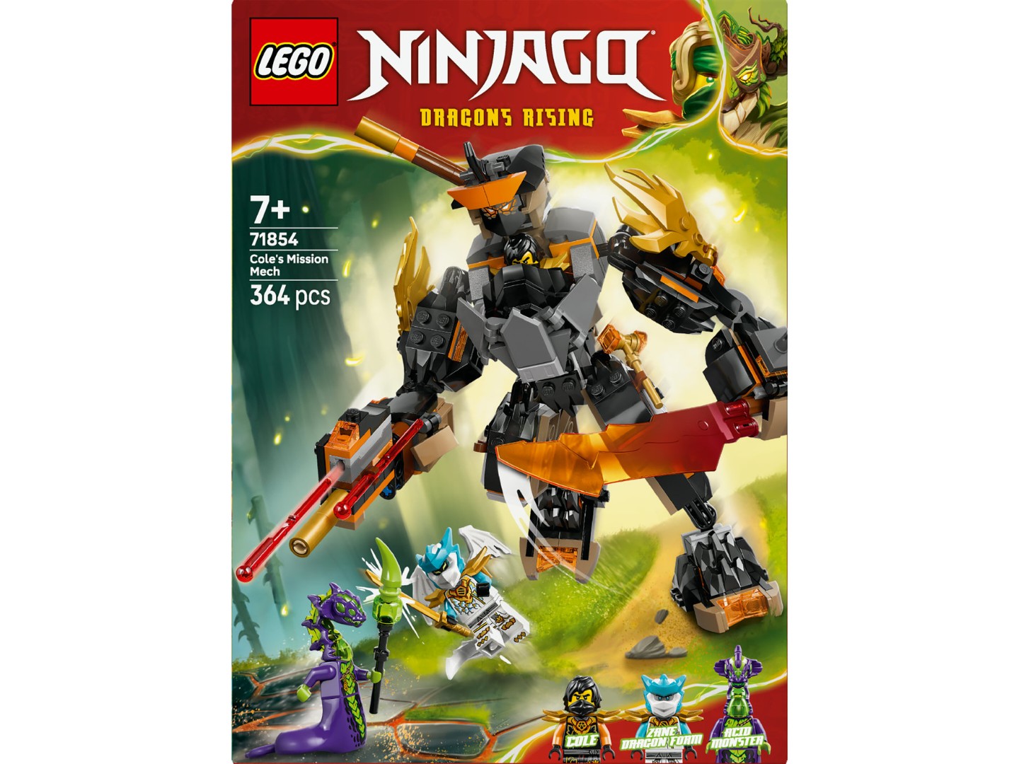 Конструктор LEGO Ninjago Робот Коула для місії і Дракон Зейн (71854) — фото 12