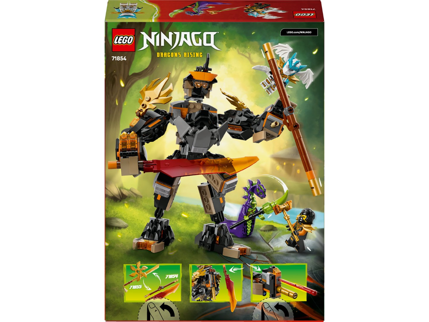 Конструктор LEGO Ninjago Робот Коула для місії і Дракон Зейн (71854) — фото 2