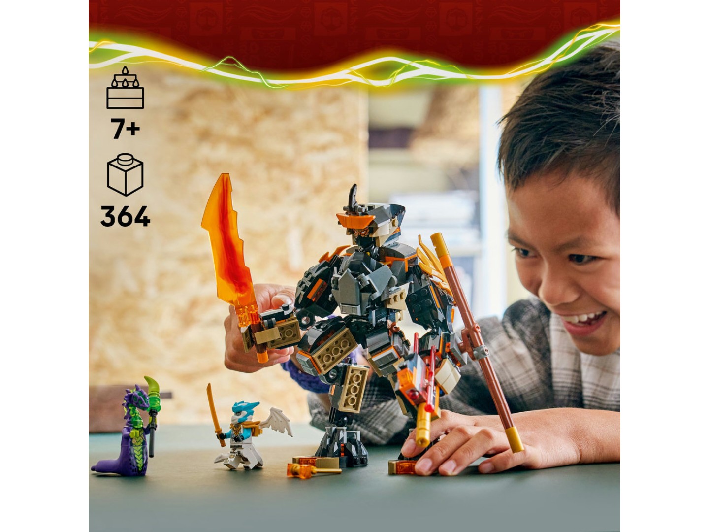 Конструктор LEGO Ninjago Робот Коула для місії і Дракон Зейн (71854) — фото 4
