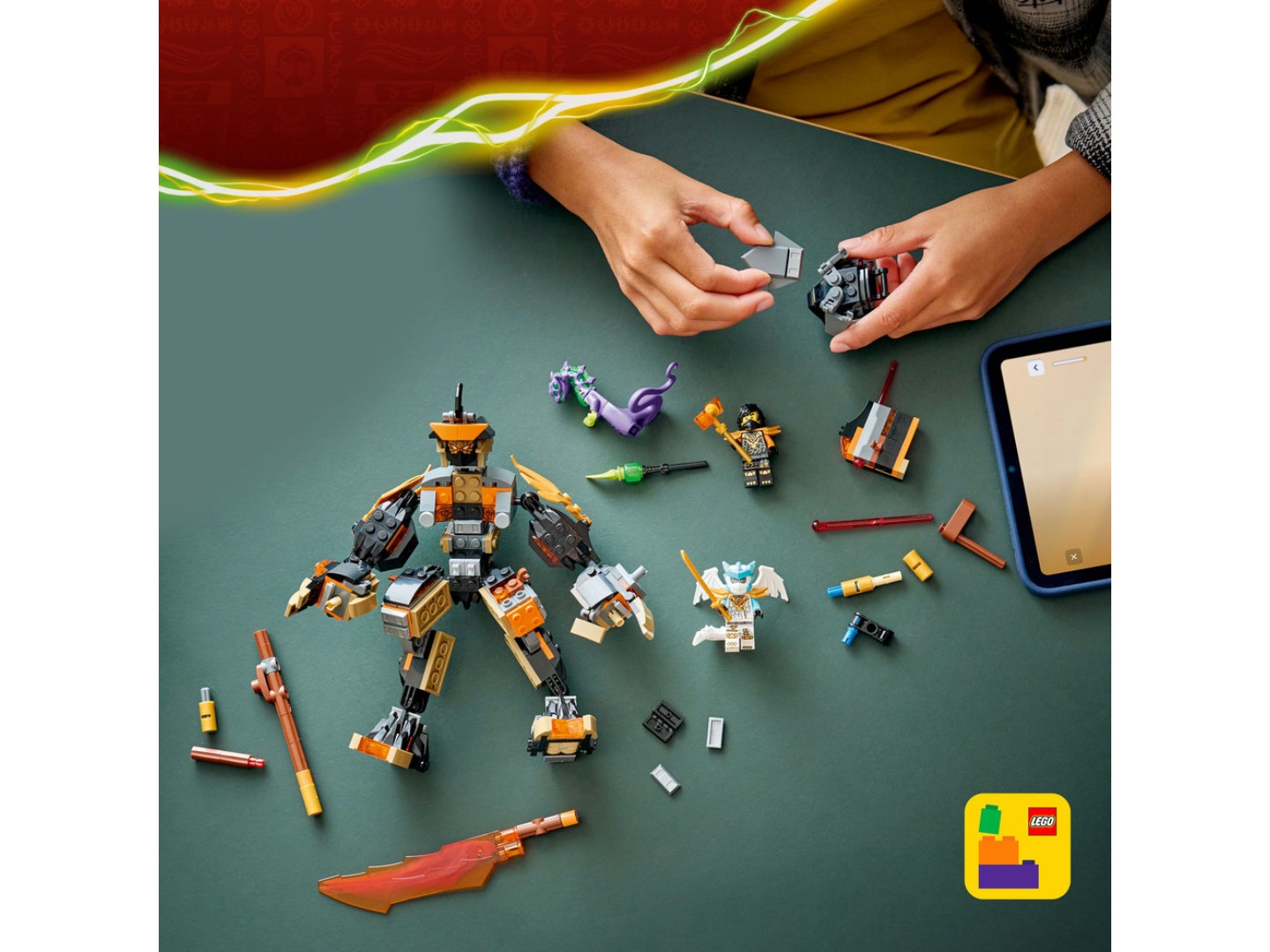 Конструктор LEGO Ninjago Робот Коула для місії і Дракон Зейн (71854) — фото 8
