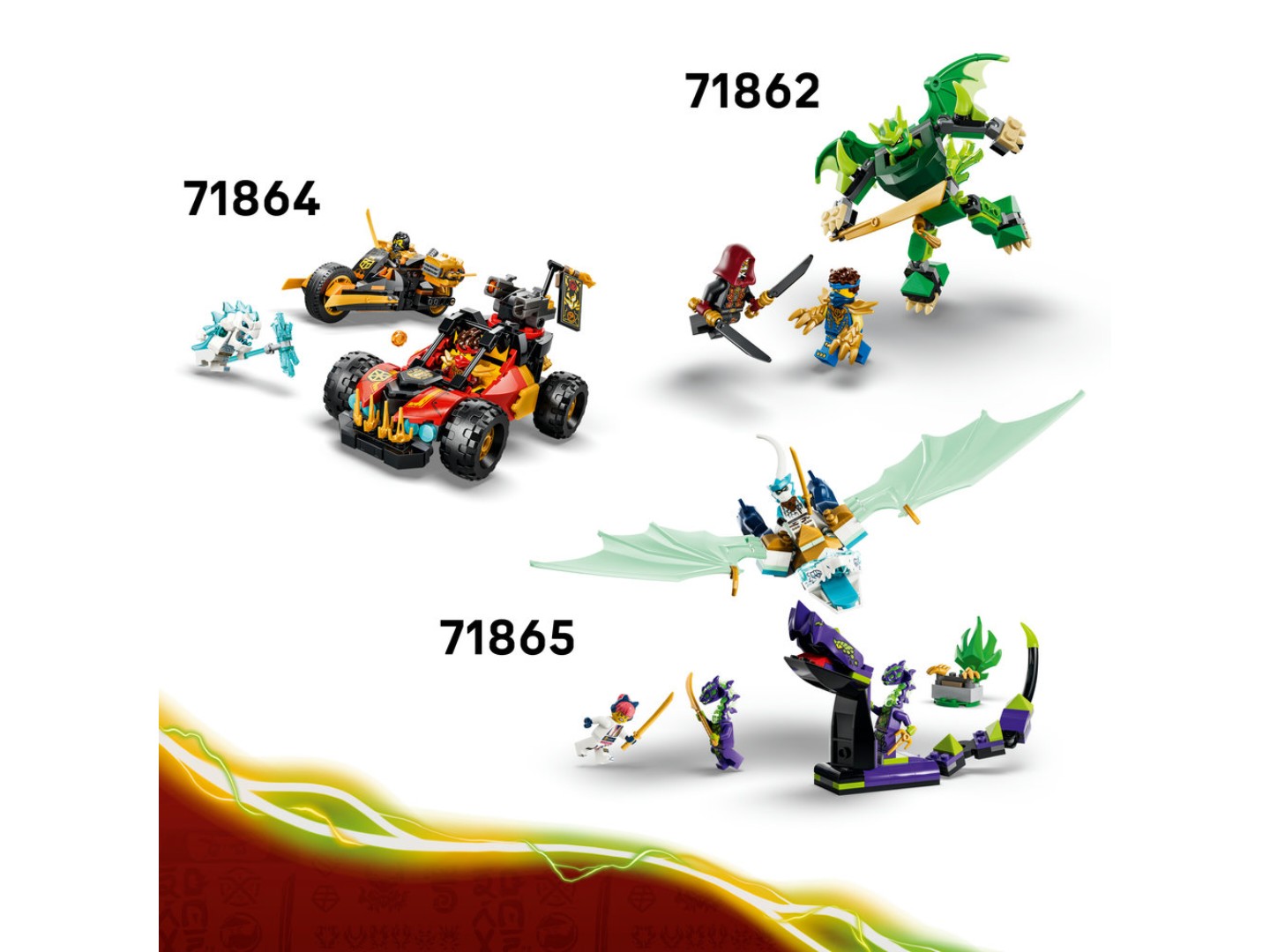 Конструктор LEGO Ninjago Комбіновані транспортні засоби Кая та Коула (71864) — фото 10