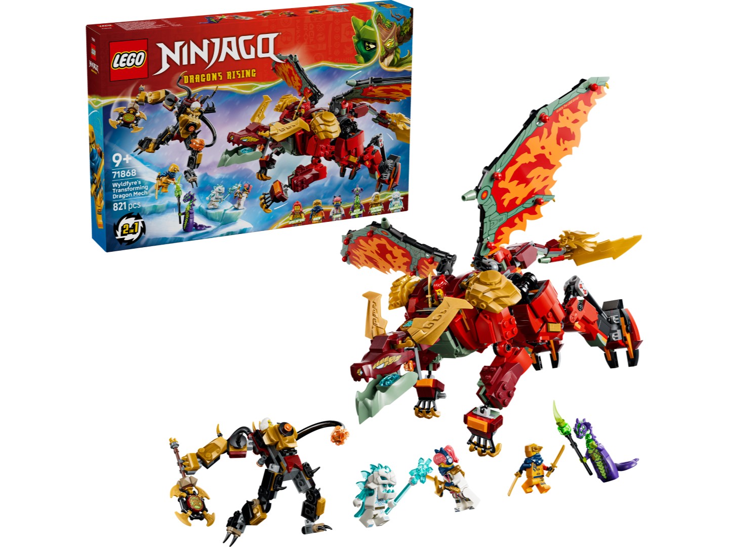 Конструктор LEGO Ninjago Дракон-трансформер Вайлдфаєр (71868) — фото 1