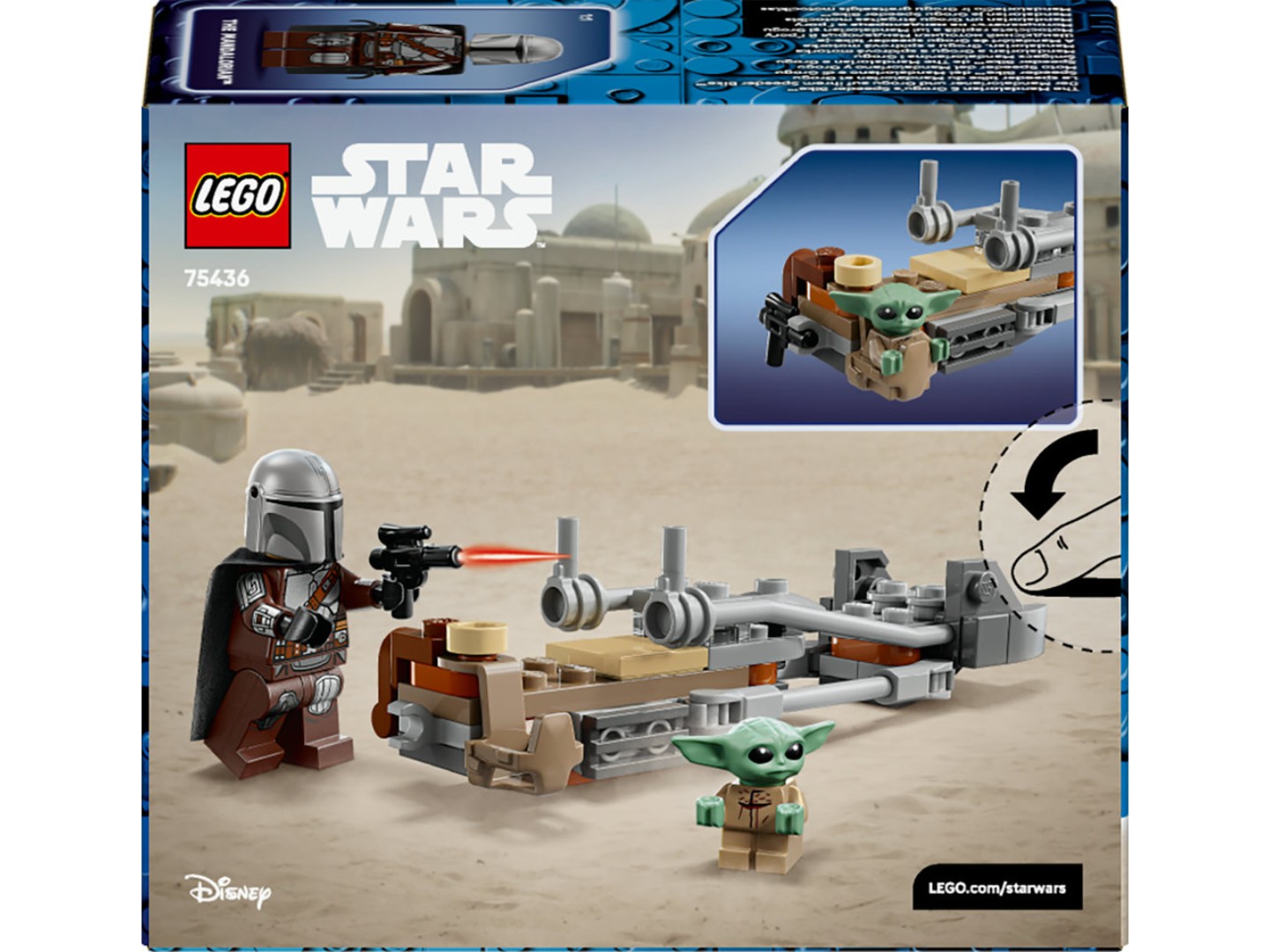 Конструктор LEGO Star Wars TM Швидкісний мотоцикл Мандалорця й Ґроґу (75436) — фото 2
