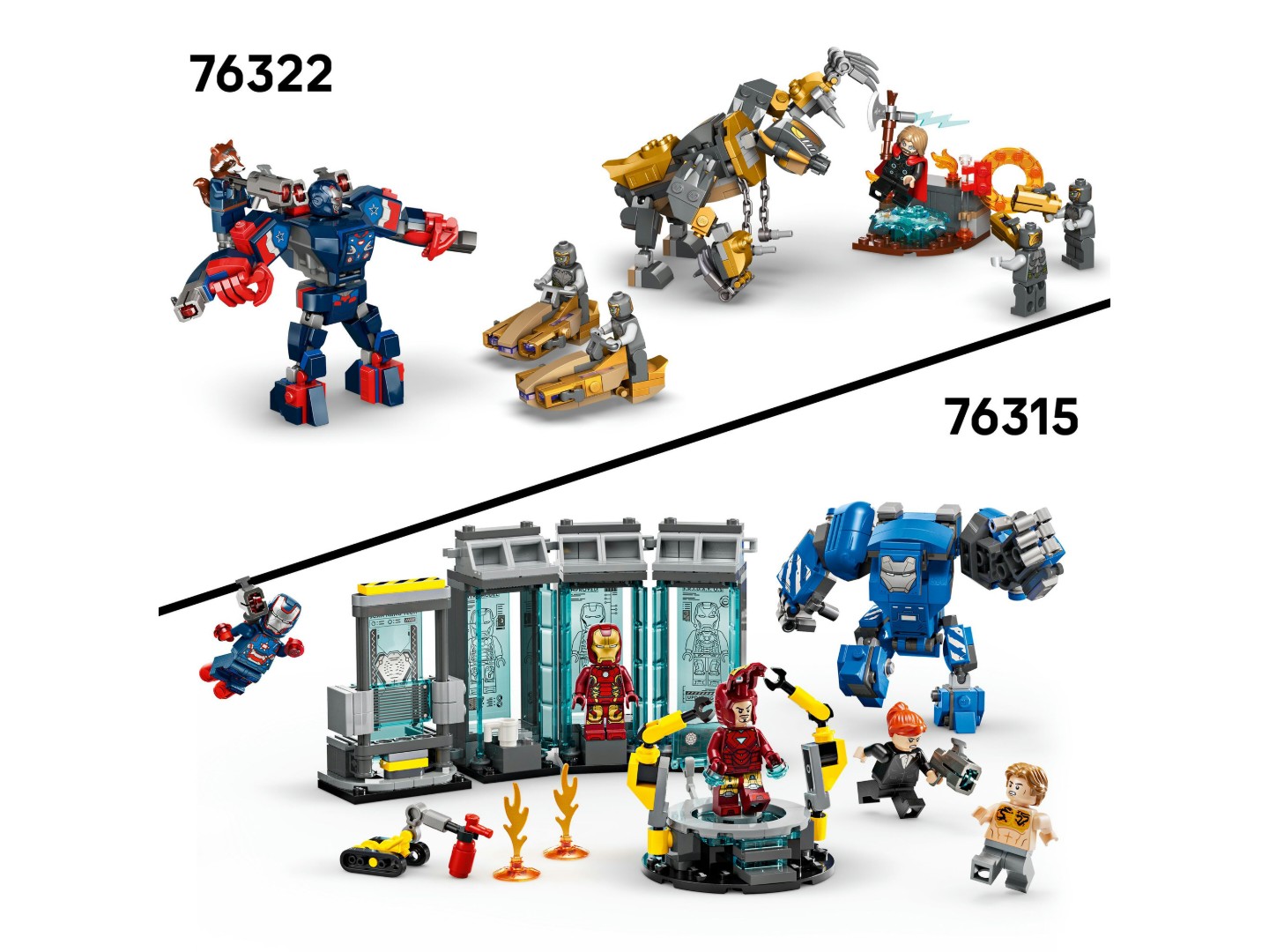 Конструктор LEGO Super Heroes Marvel Залізна людина та Бойова Машина проти Хаммер Дронів (76320) — фото 9