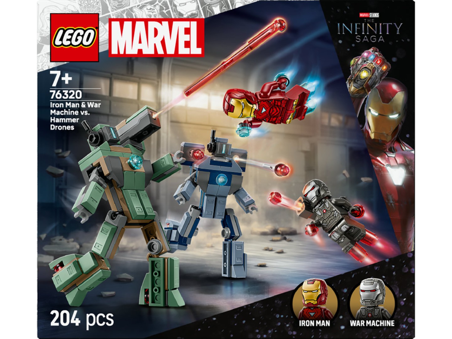 Конструктор LEGO Super Heroes Marvel Залізна людина та Бойова Машина проти Хаммер Дронів (76320) — фото 11