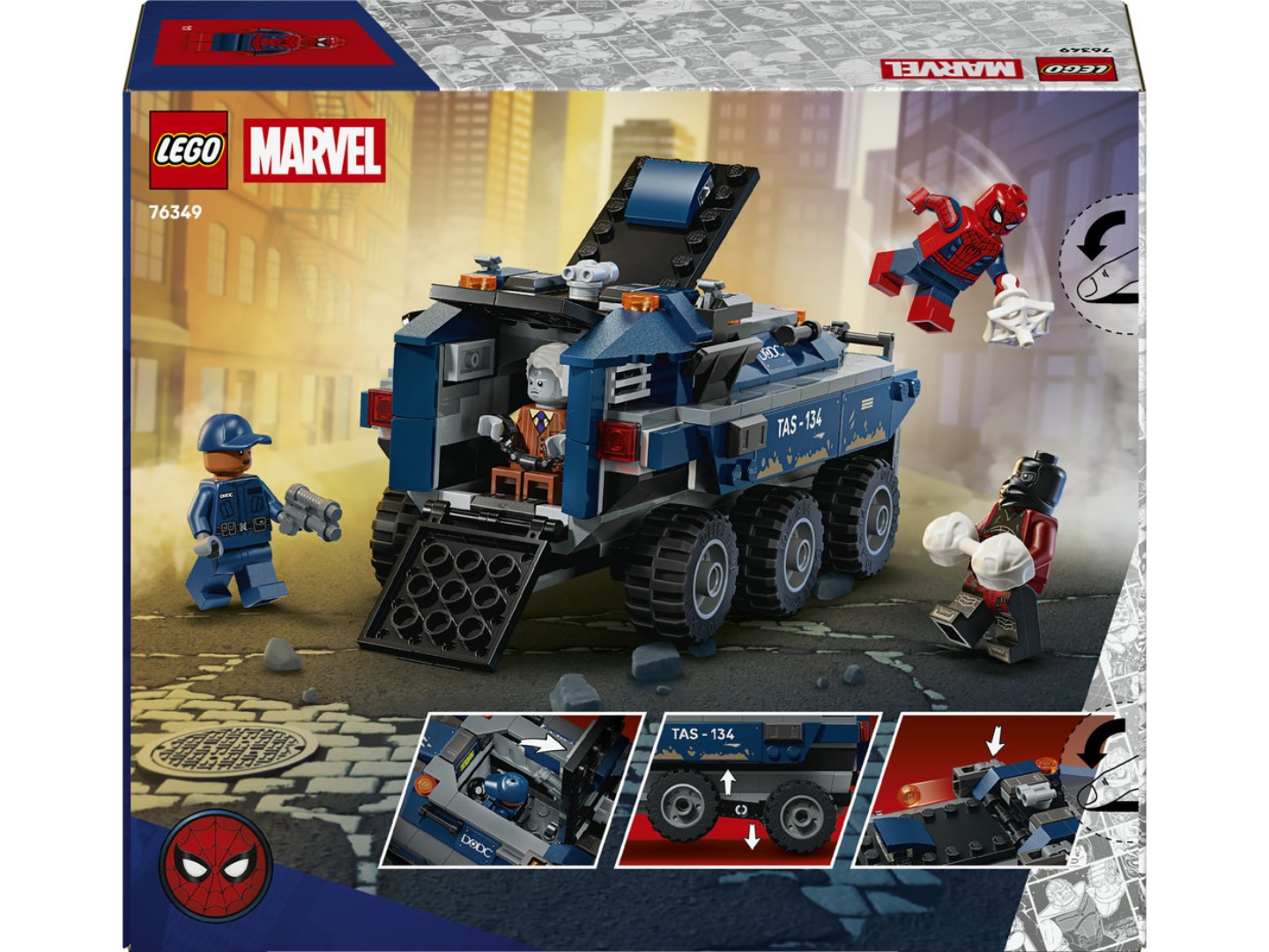 Конструктор LEGO Super Heroes Marvel Переслідування Людиною-Павуком машини для перевезення злочинців (76349) — фото 2