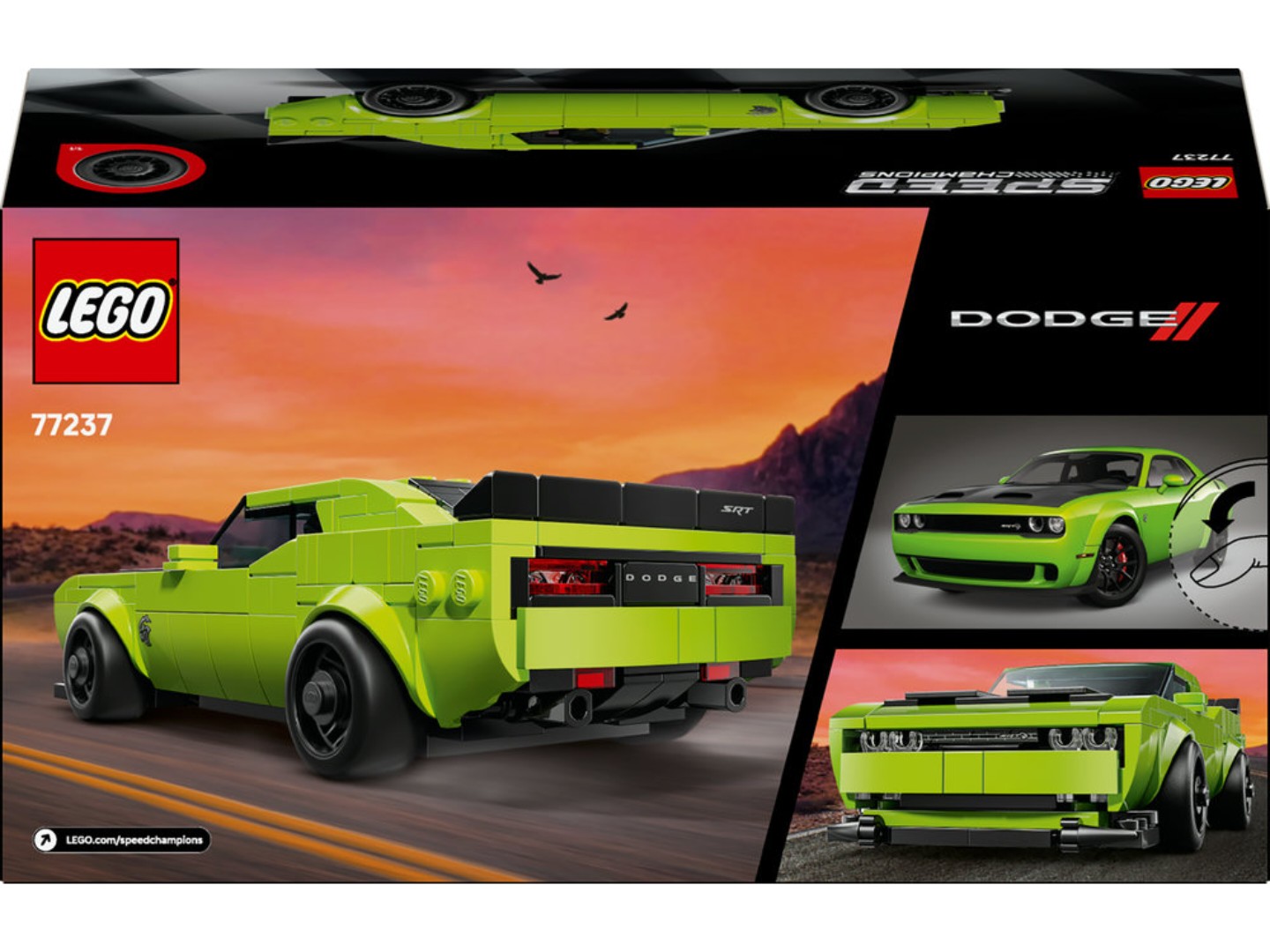 Конструктор LEGO Speed Champions Спортивний автомобіль Dodge Challenger SRT Hellcat (77237) — фото 2