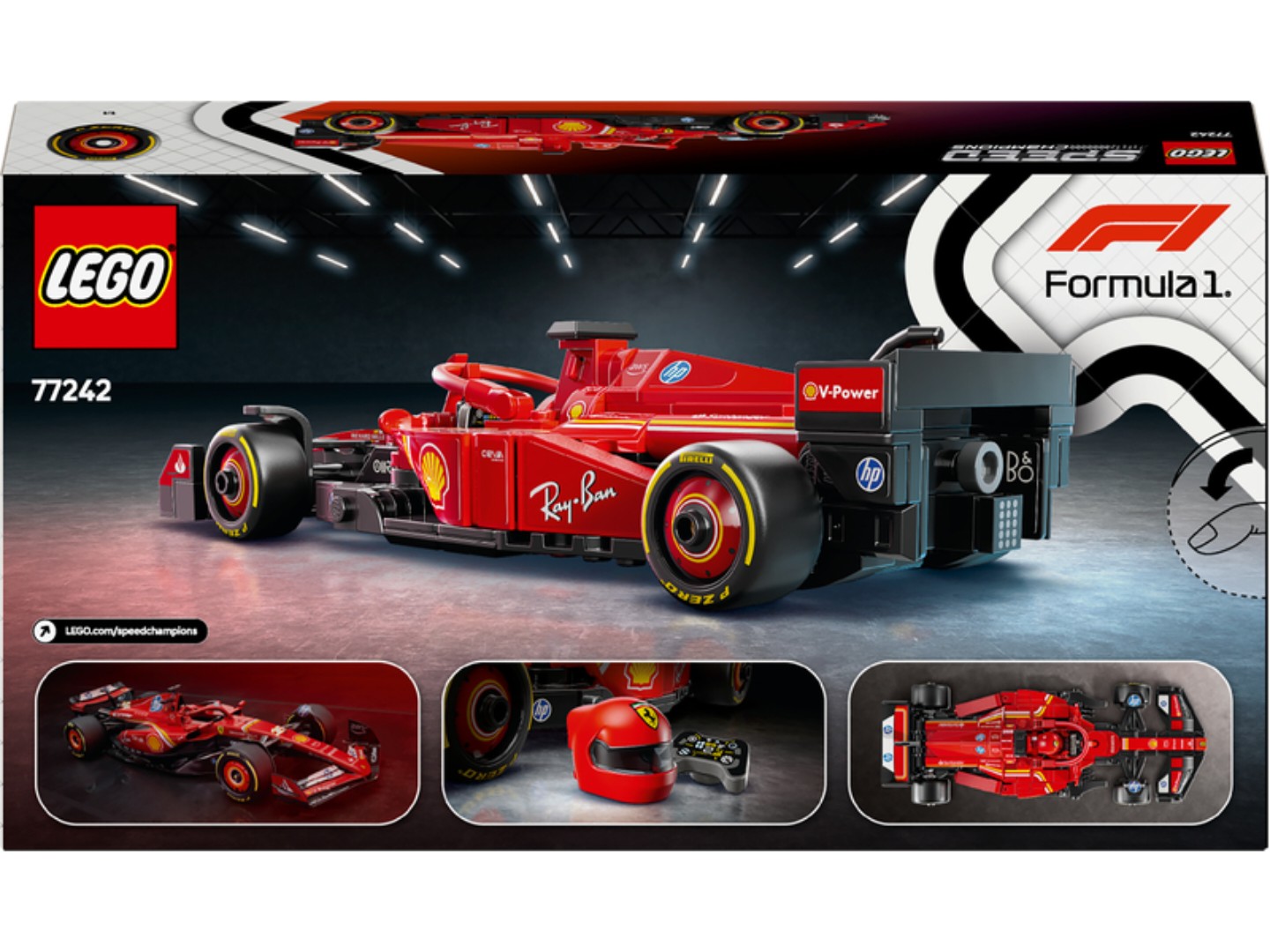 Конструктор LEGO Speed Champions Автомобіль для перегонів F1® Ferrari SF-24 (77242) — фото 2