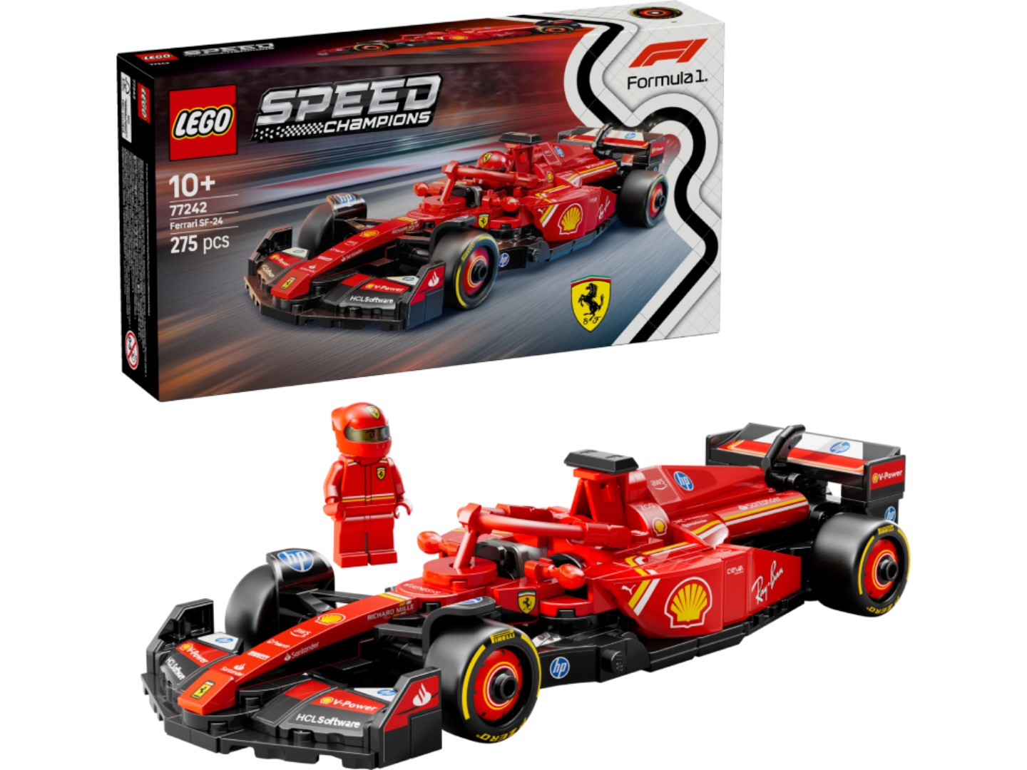 Конструктор LEGO Speed Champions Автомобіль для перегонів F1® Ferrari SF-24 (77242) — фото 1