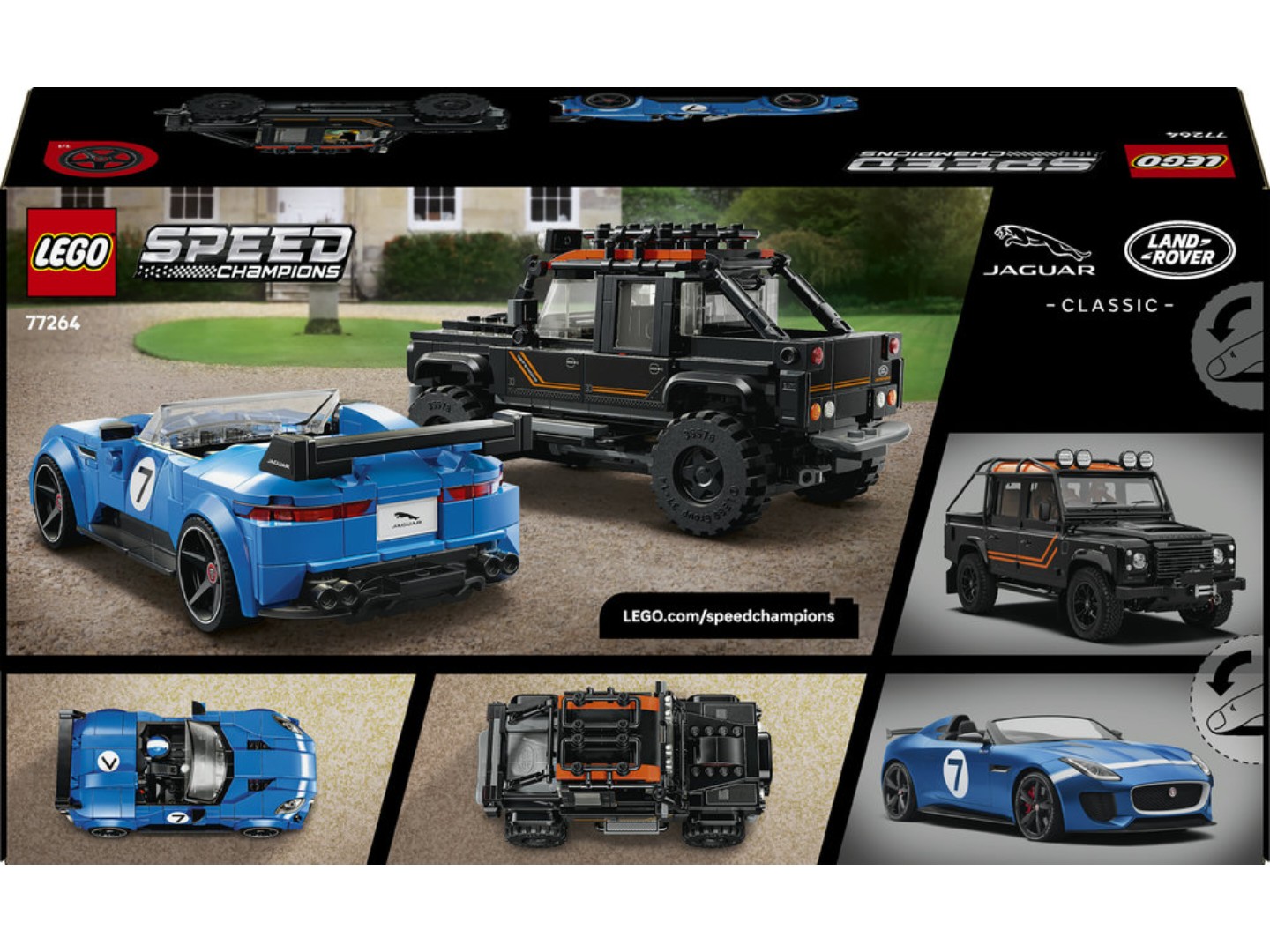 Конструктор LEGO Speed Champions Jaguar Project 7 та Land Rover Defender (77264) — фото 2