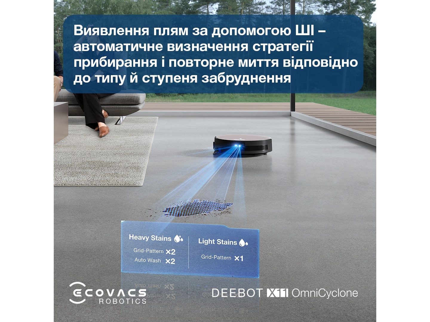 Робот-пилосос миючий Ecovacs DEEBOT X11 OMNICYCLONE — фото 8