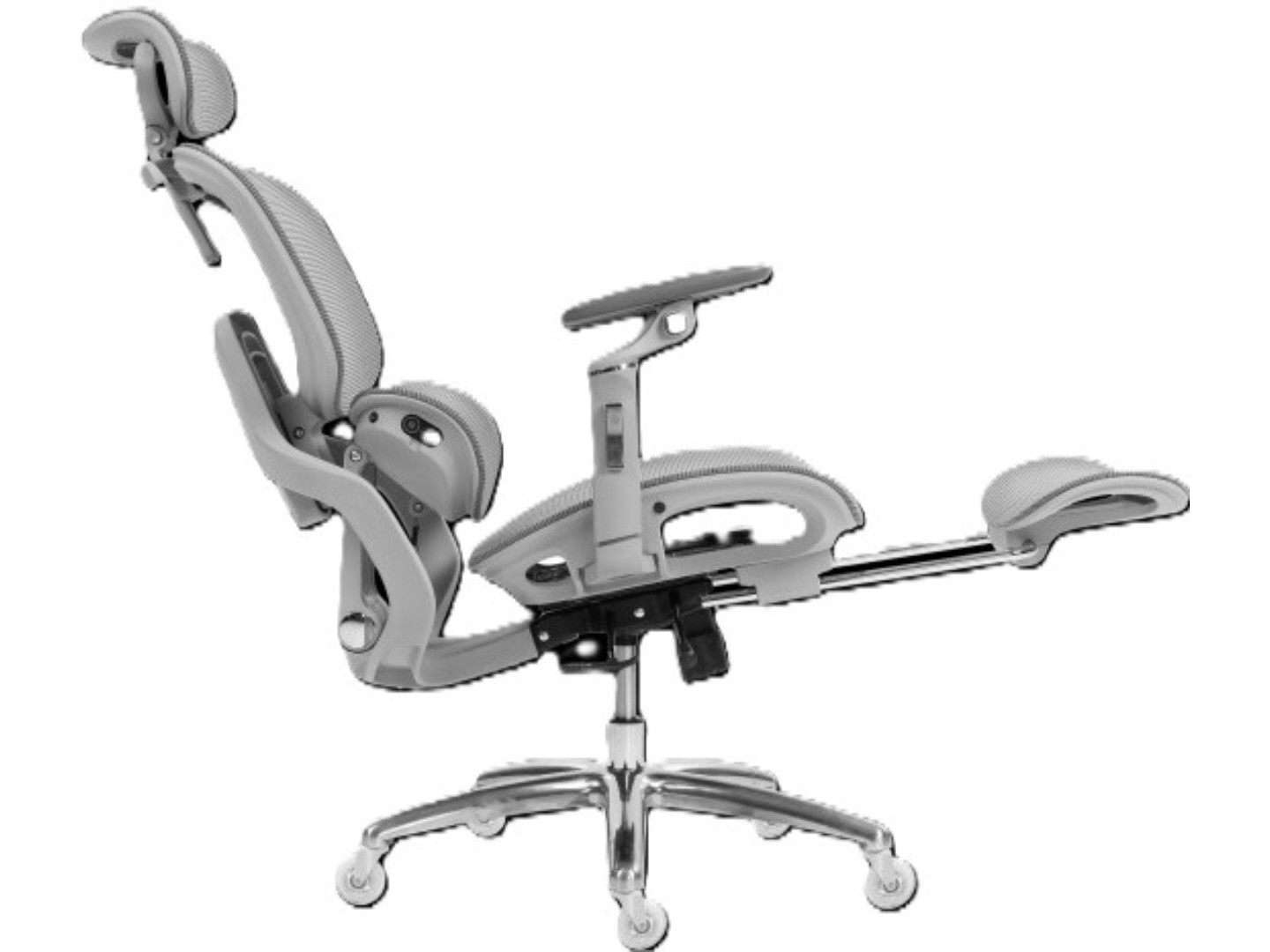 Крісло офісне GT Racer B-816 White/Gray — фото 6
