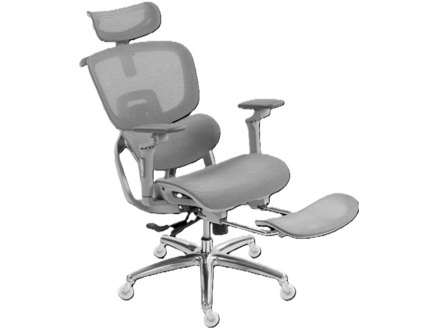 Крісло офісне GT Racer B-816 White/Gray — фото 5