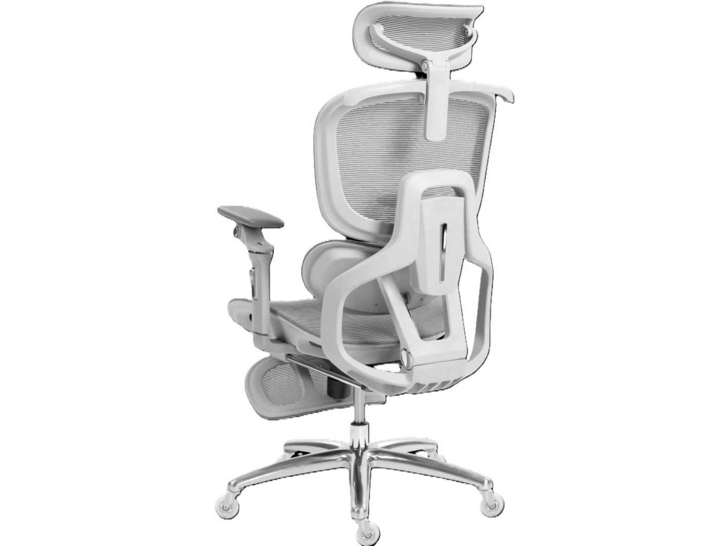 Крісло офісне GT Racer B-816 White/Gray — фото 3
