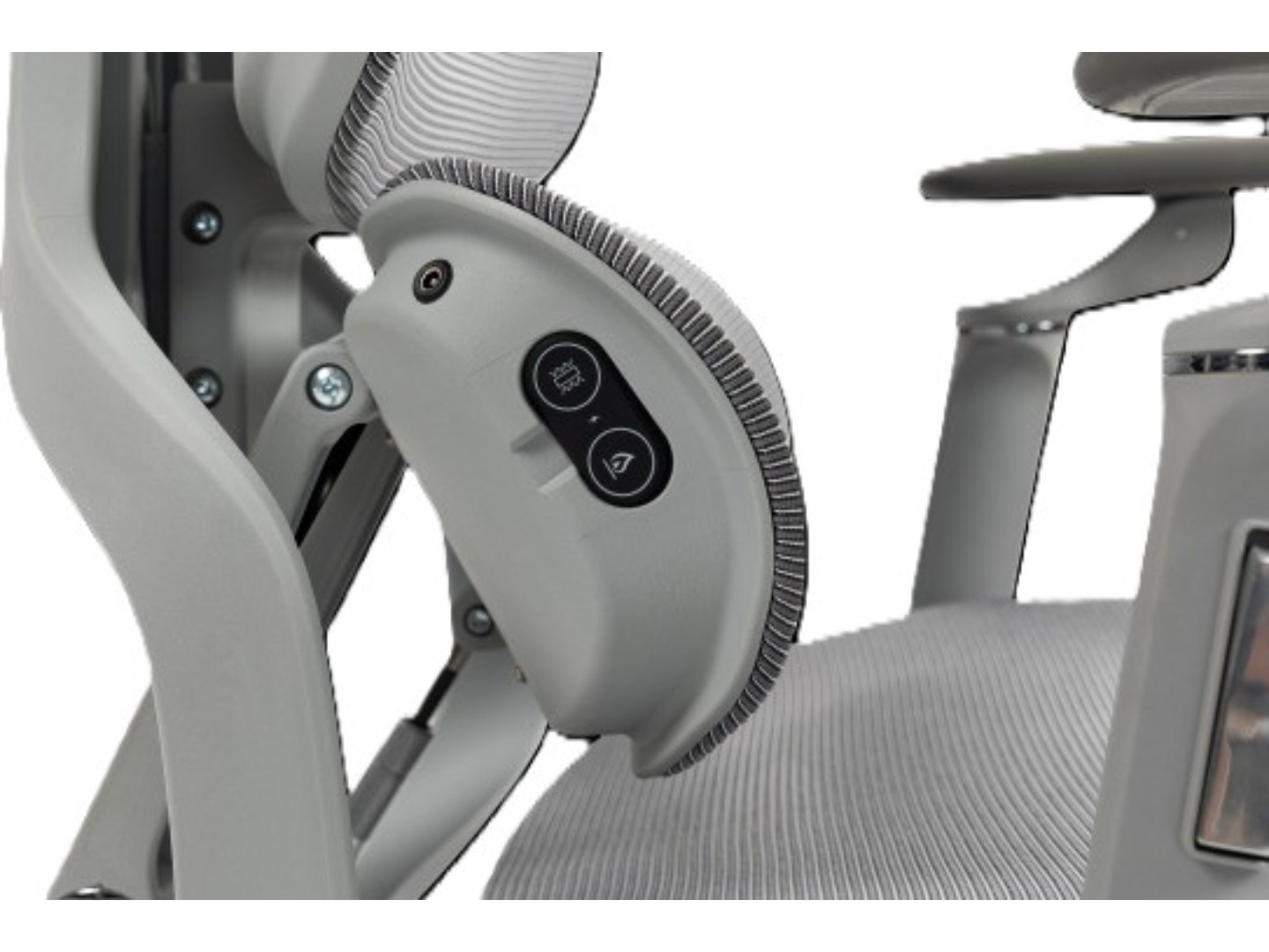 Крісло офісне GT Racer B-816 White/Gray — фото 9