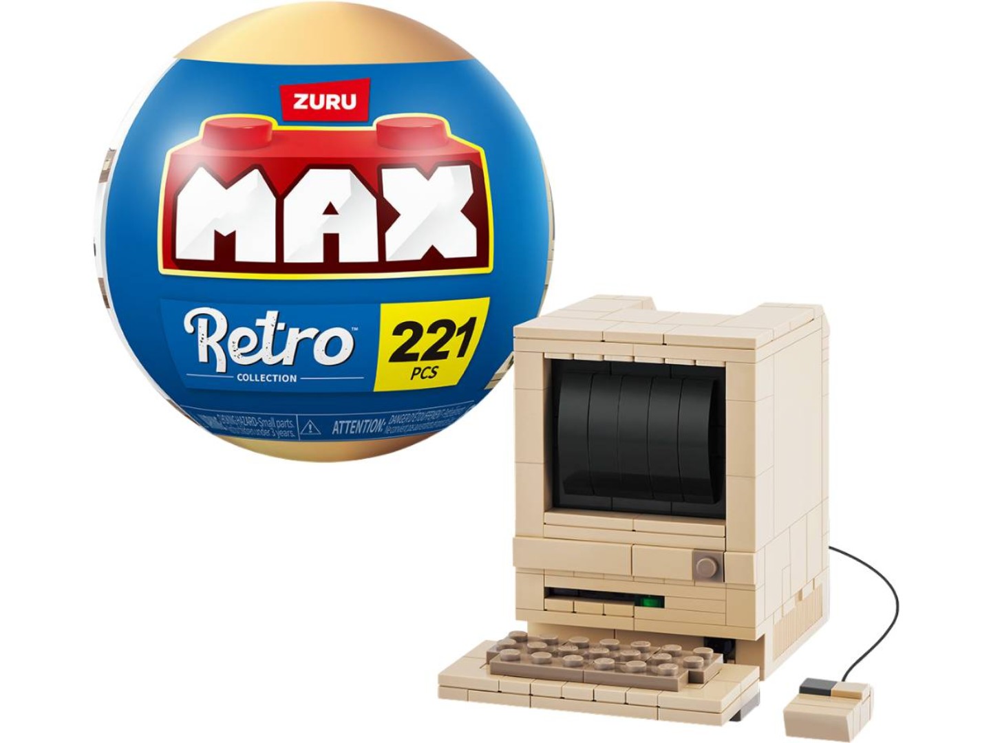 Пластиковий конструктор ZURU в капсулі MAX серії Retro S1 - КОМП'ЮТЕР МАКІНТОШ (83185AGQ8) — фото 1